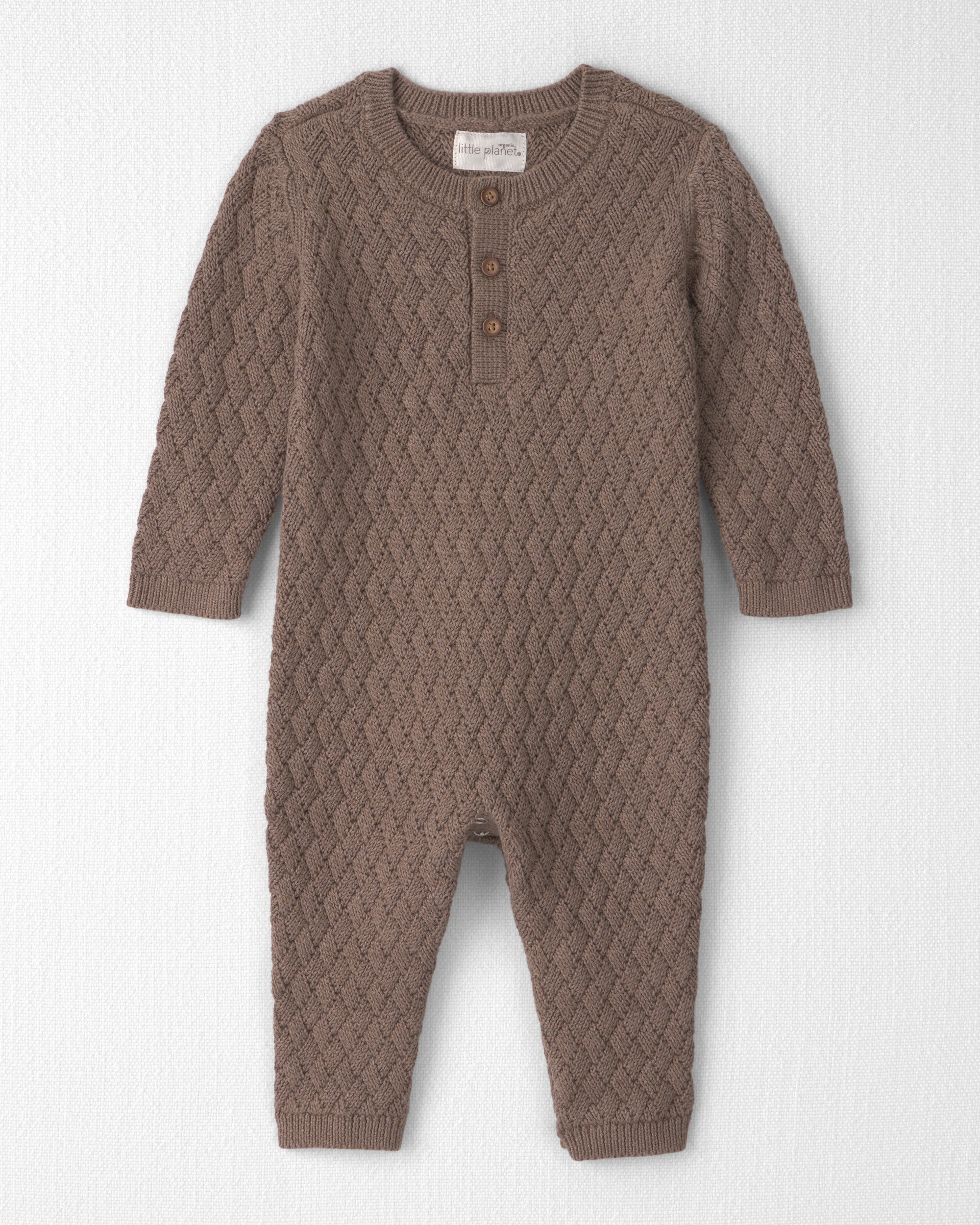 Baby Organic Cotton Sweater Knit Jumpsuit