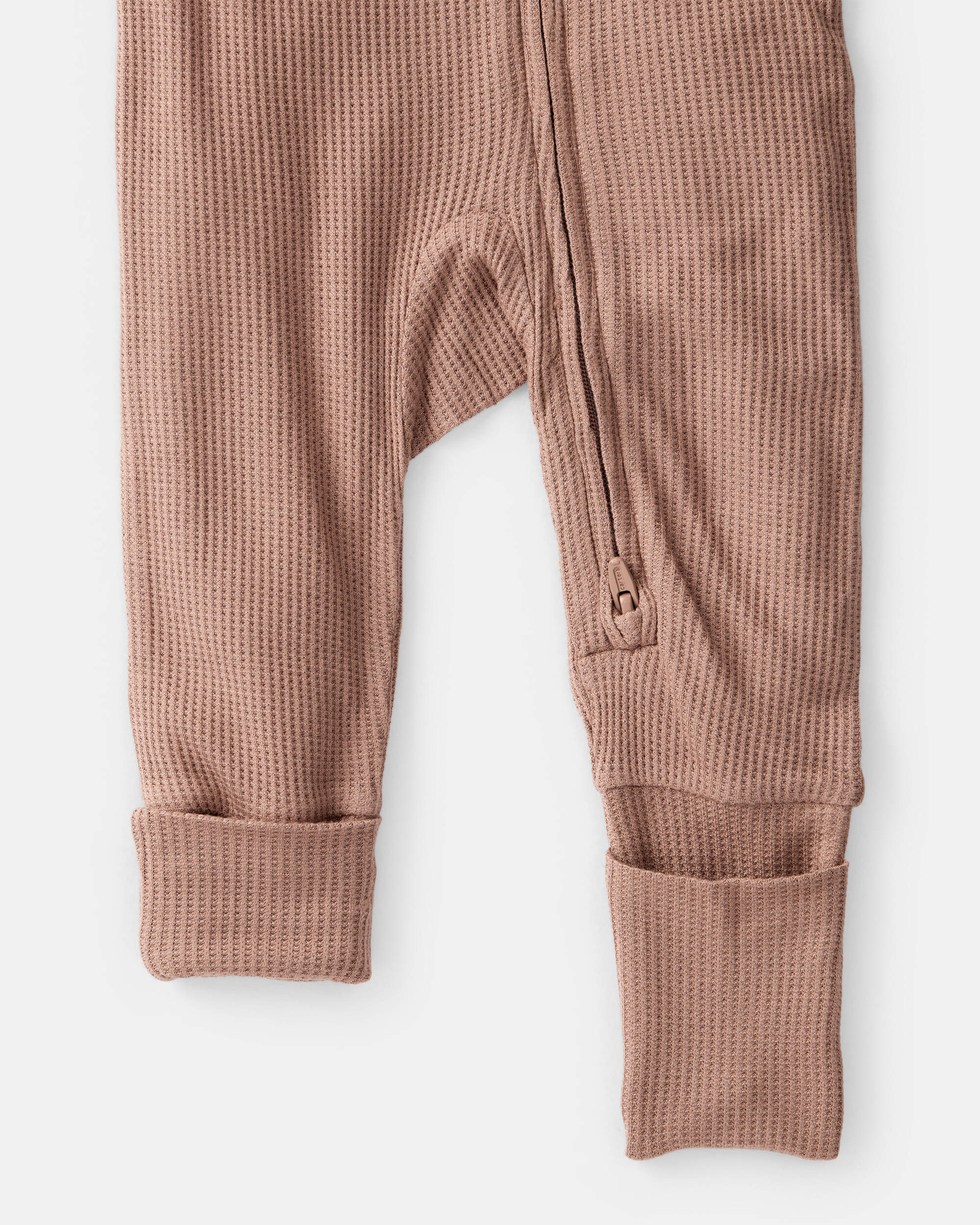 Baby Solid PurelySoft Long-Sleeve 2-Way Zip Sleeper - Brown