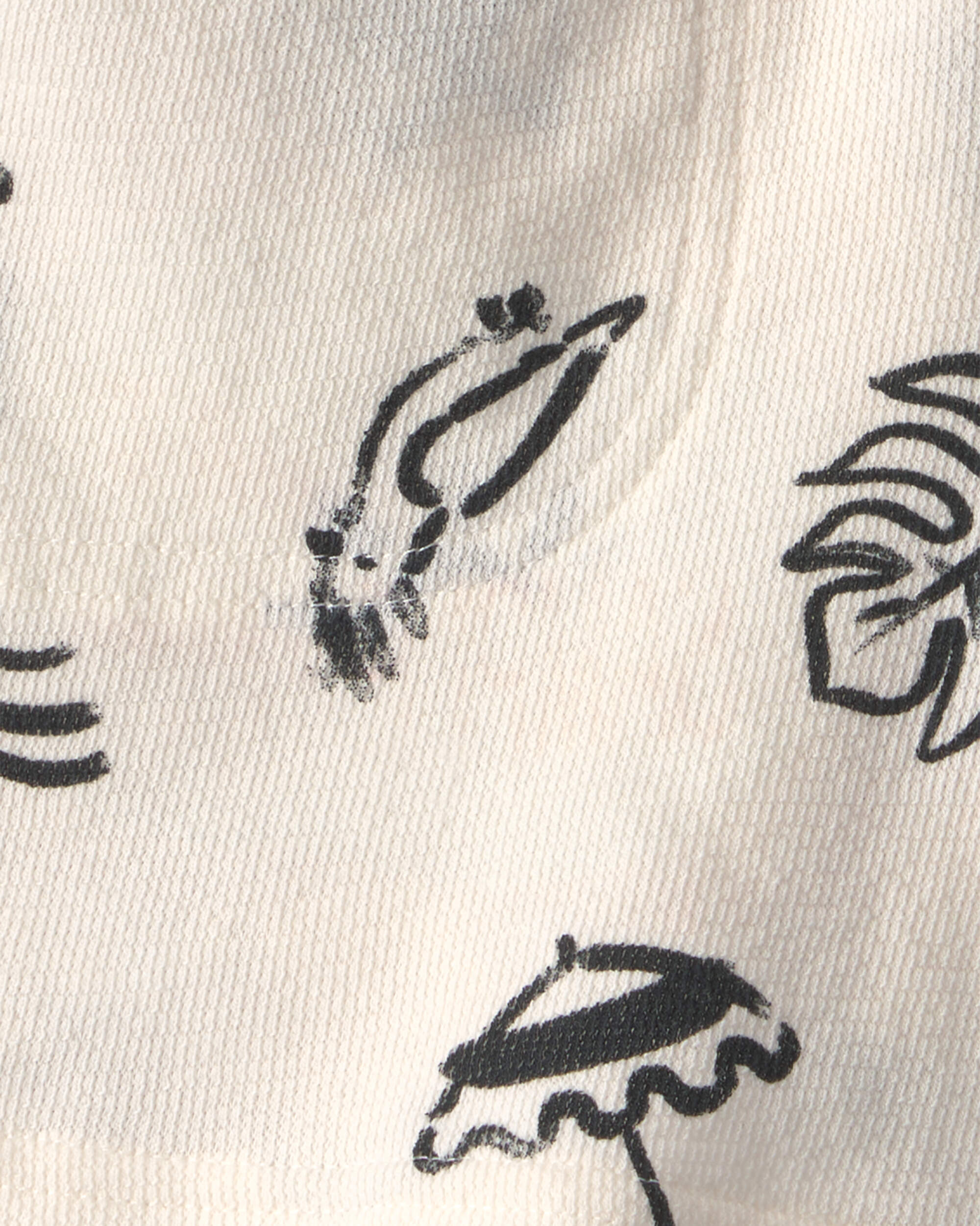Boys Beach Shorts - Cream/Black