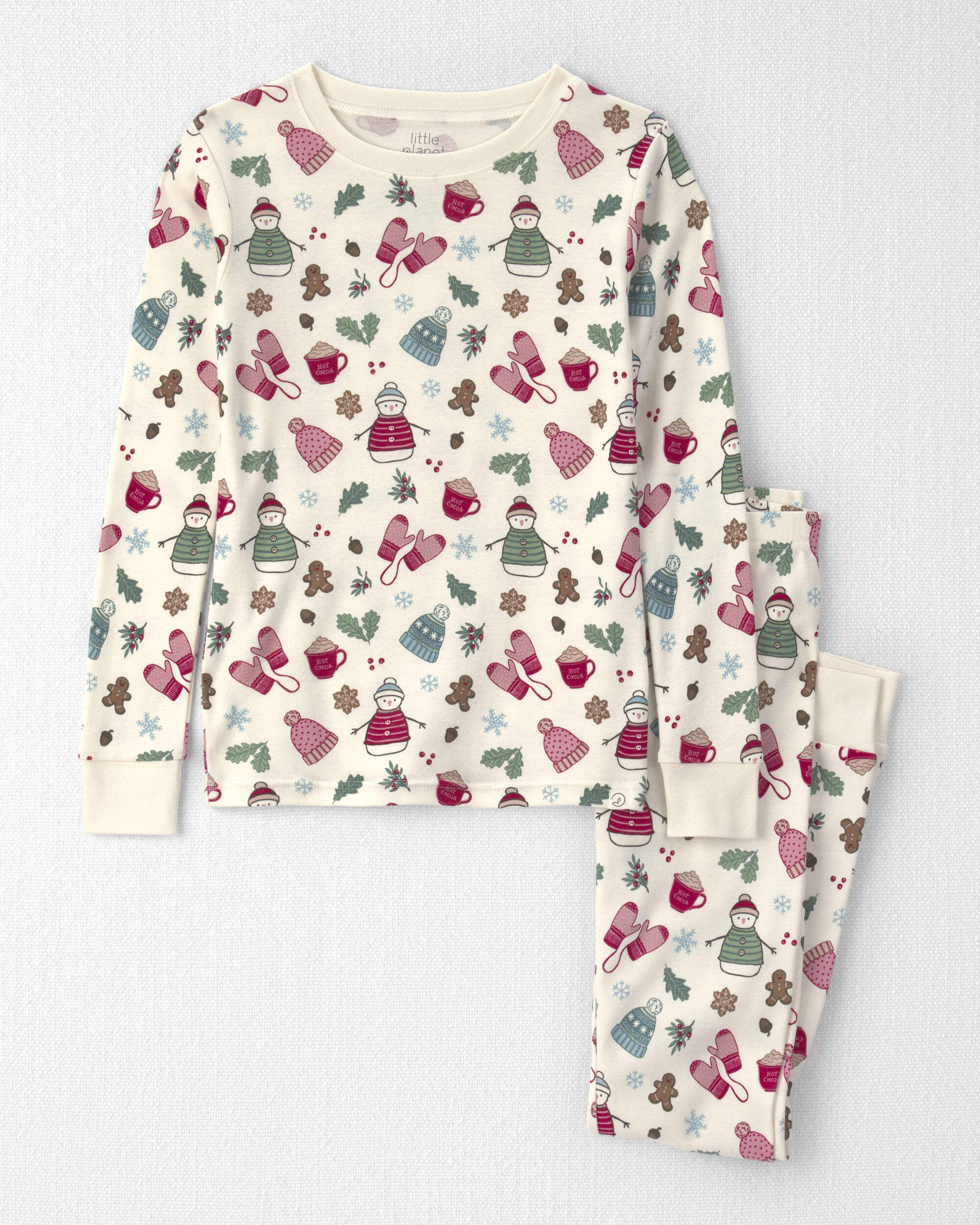 Girls 2-Piece Organic Cotton Pyjamas Winter Wonderland