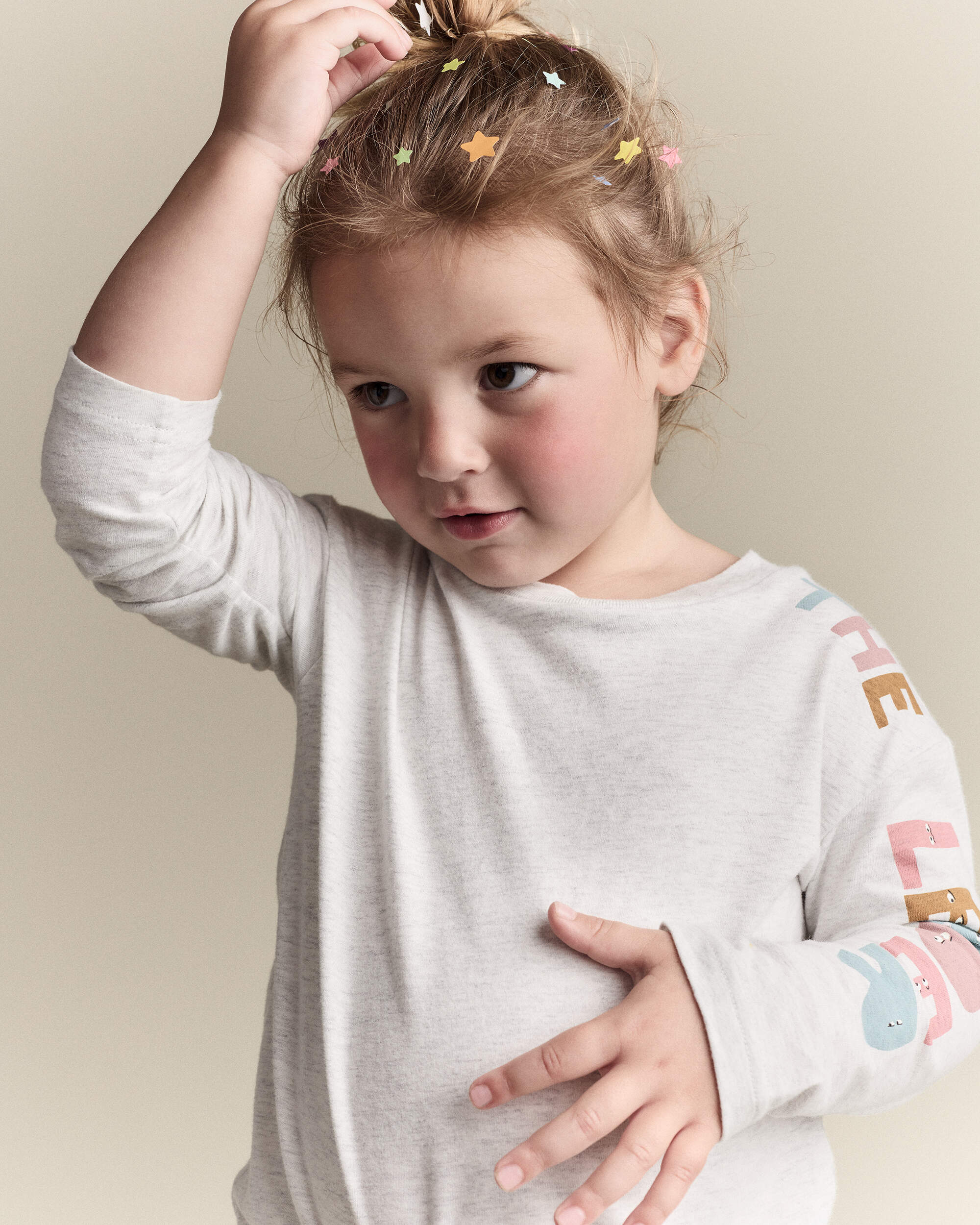 Toddler Leader Long-Sleeve Relaxed Graphic Tee - Light Heather Grey