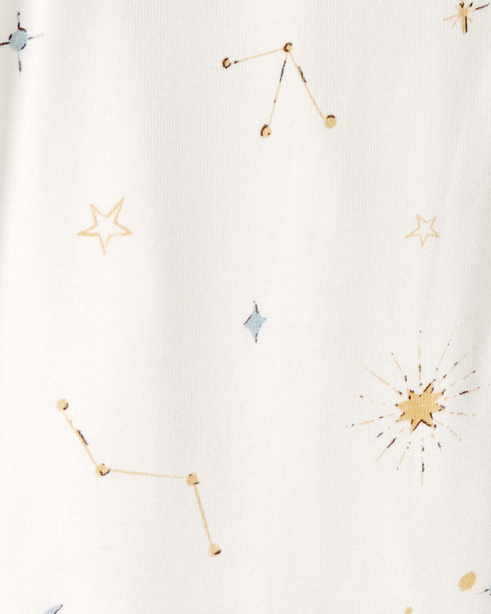 Baby Constellation PurelySoft 2-Way Zip 1-Piece Pajama - Cream