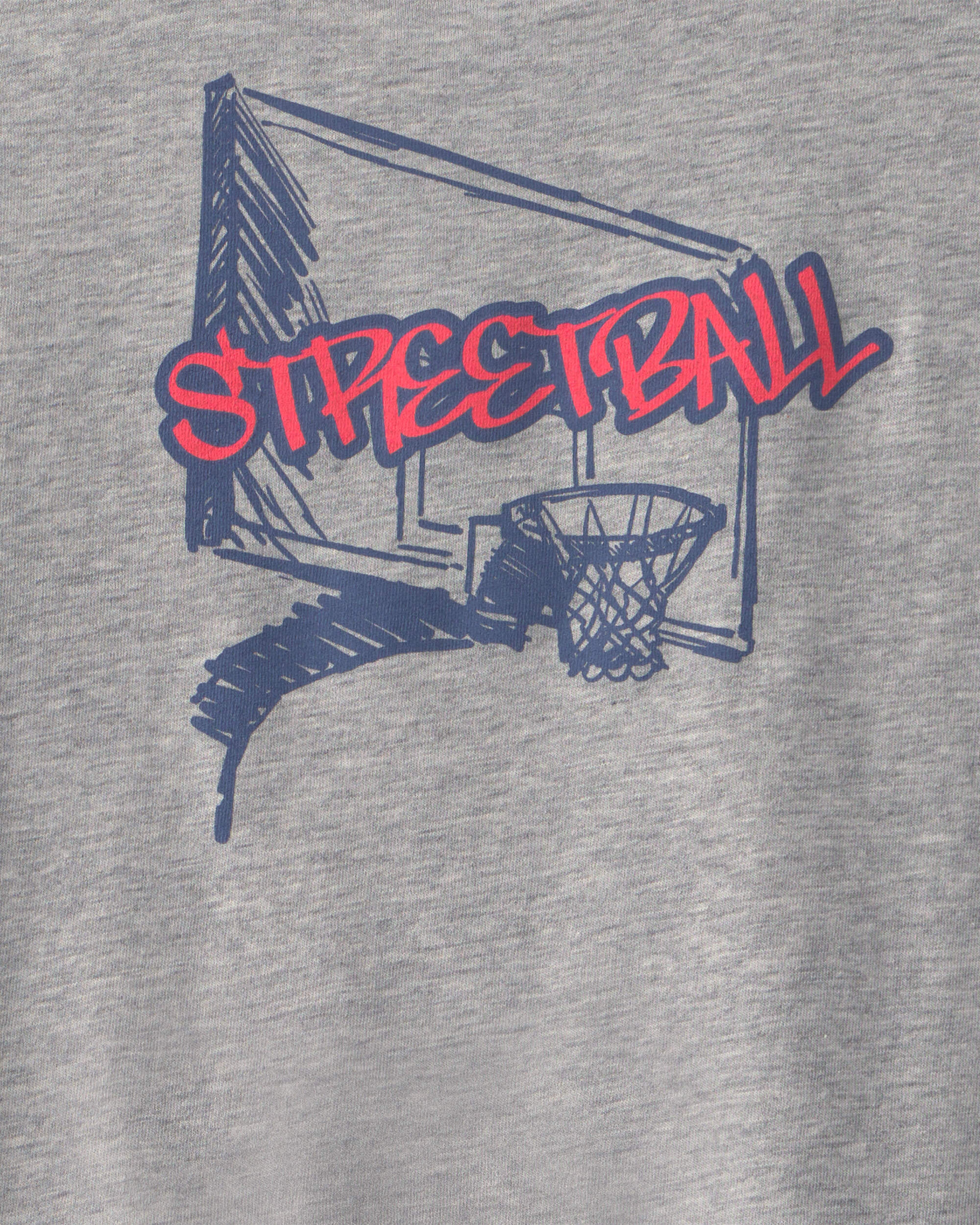 Boys 'Streetball' Basketball Graphic Tee - Grey