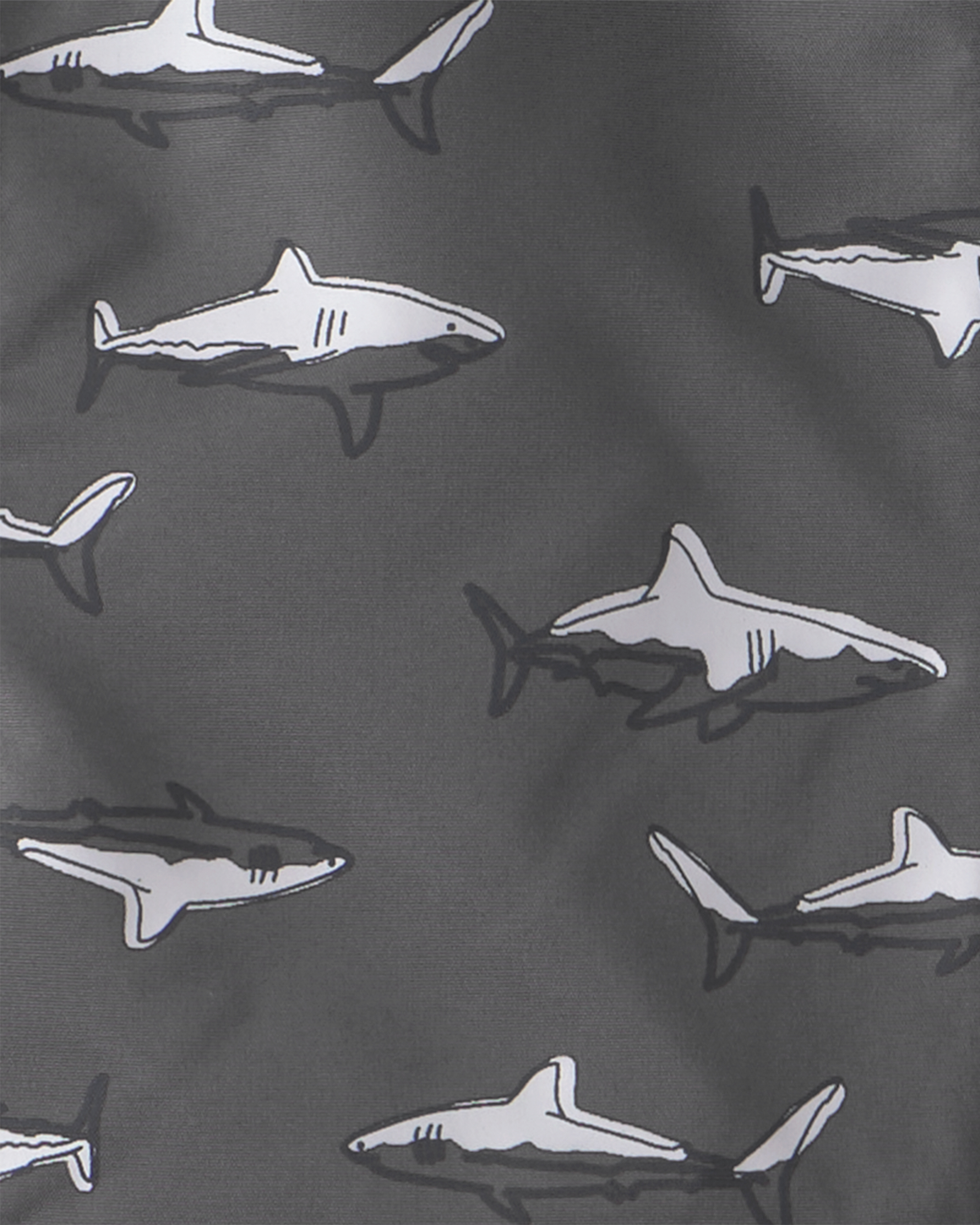 Baby Boy Slate Shark Rain Jacket- Black