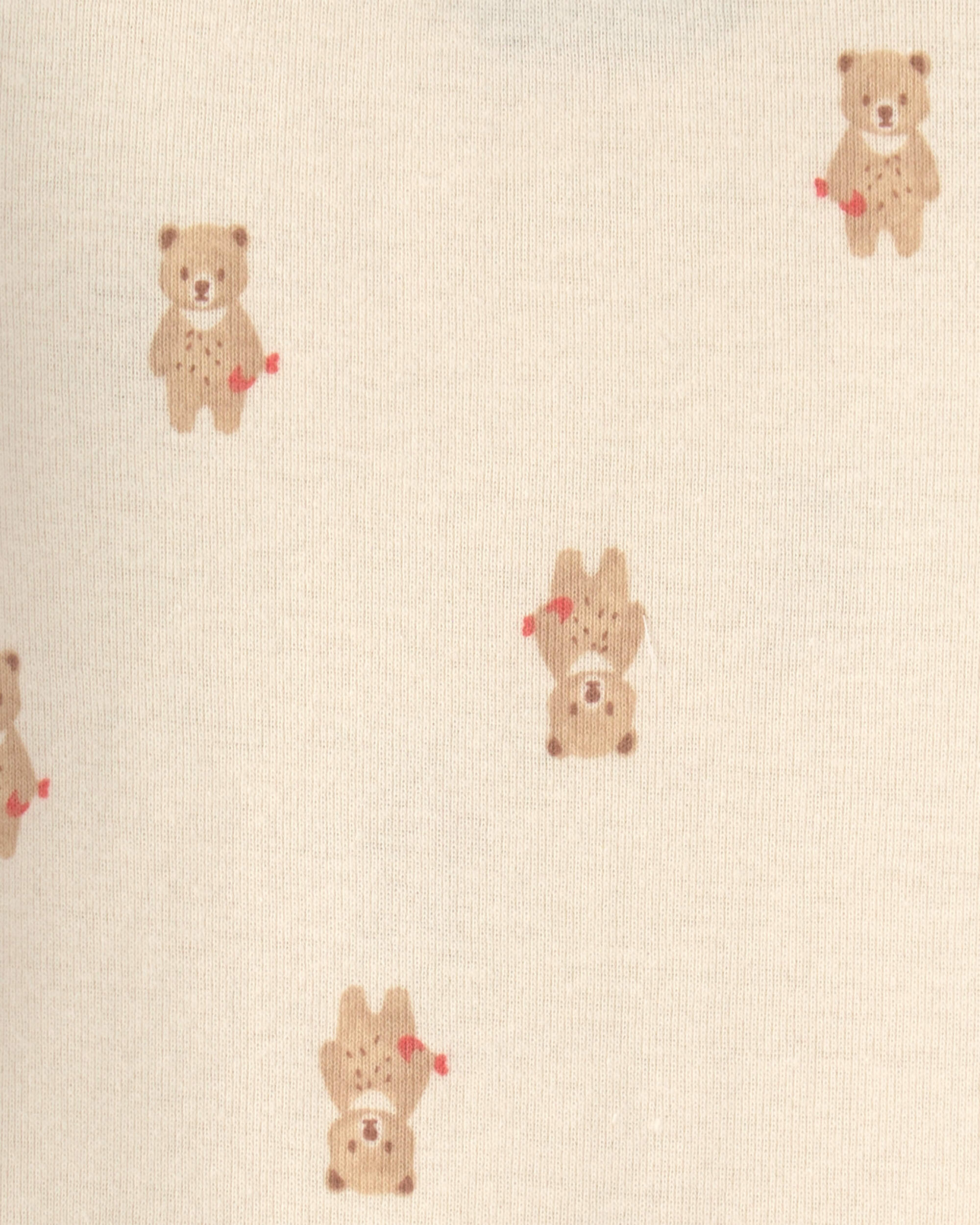 Baby 2-Piece Bear Long-Sleeve Overall Set - Brown