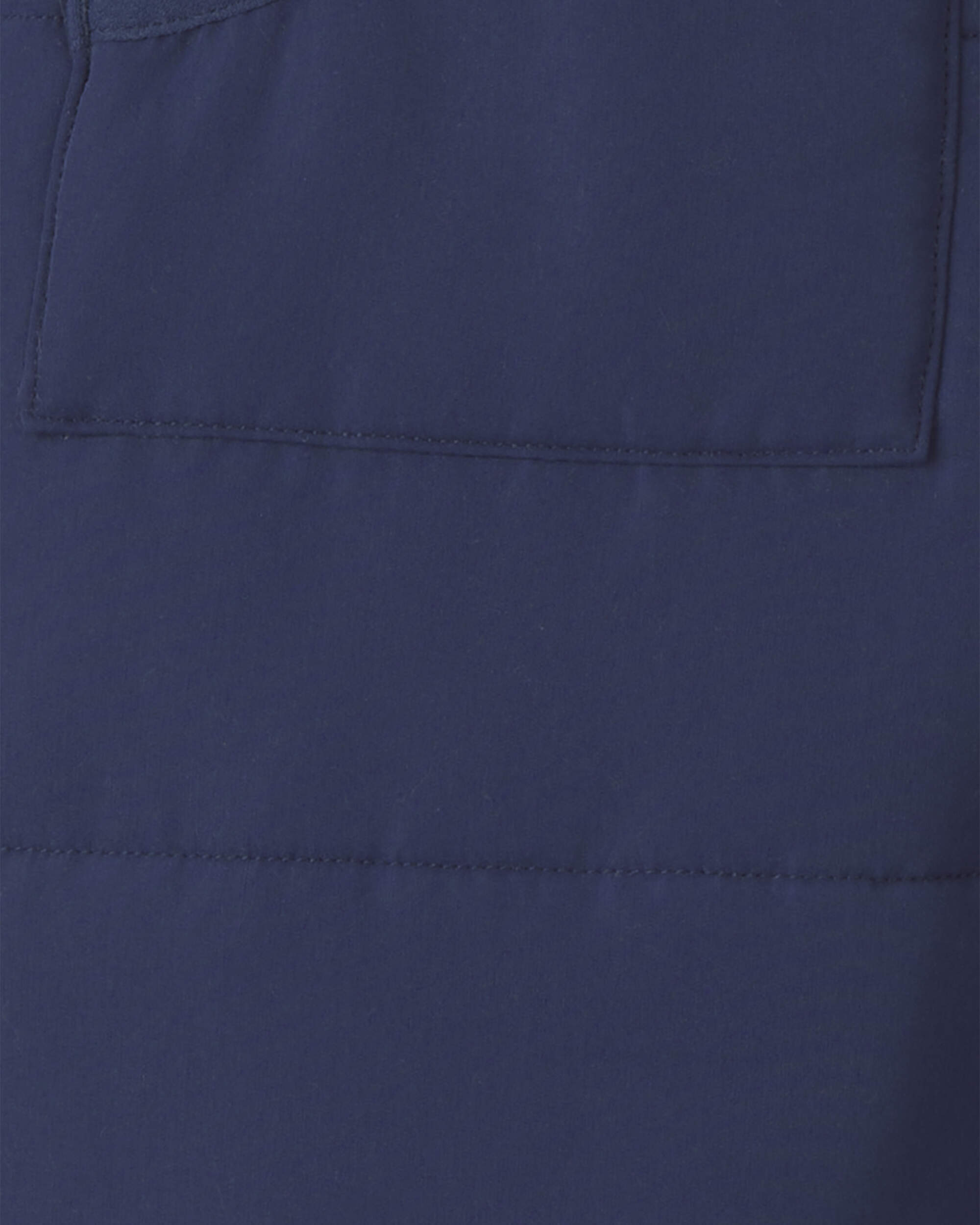 Baby Boy Solid Quilted Pramsuit- Navy