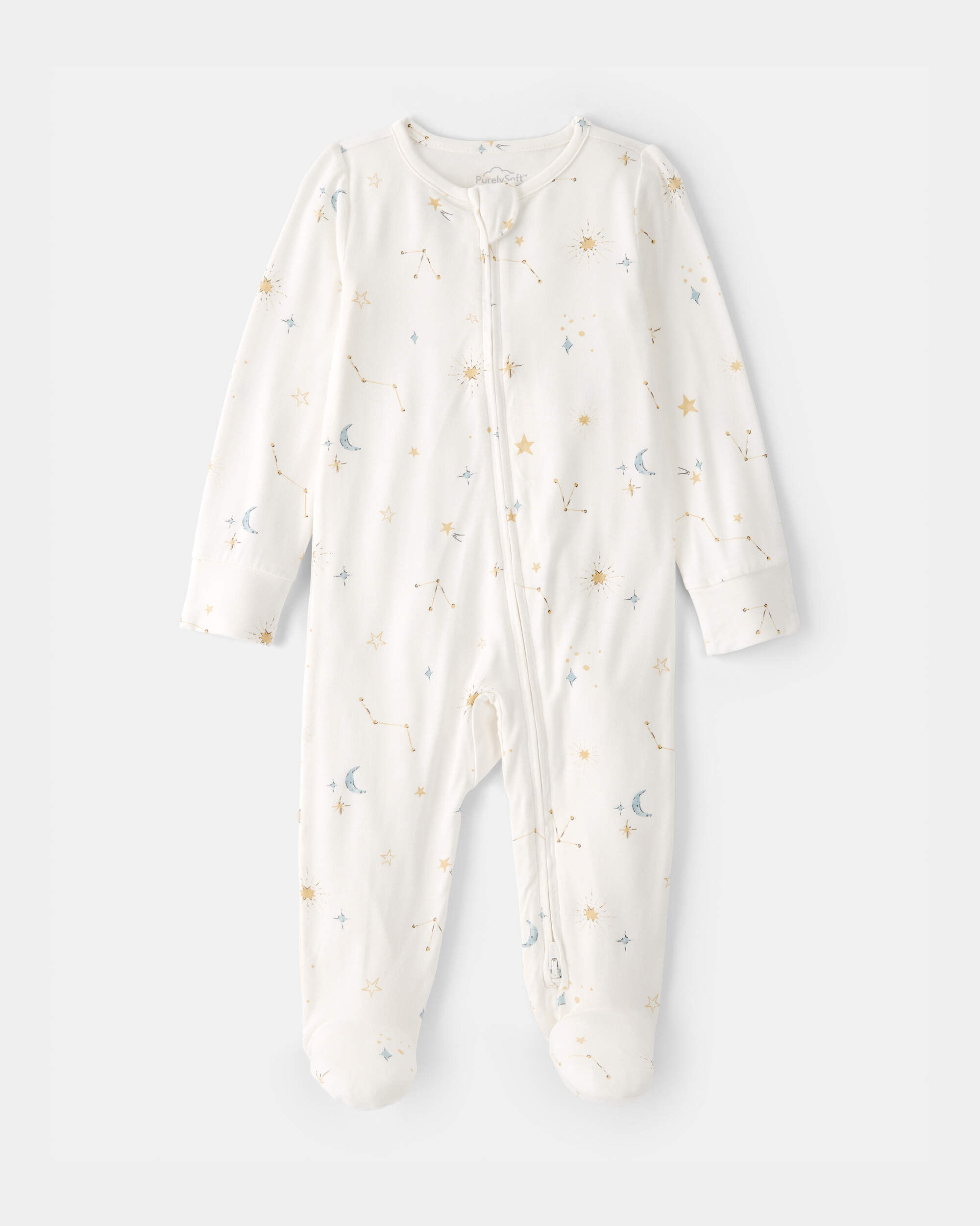 Baby Constellation 2-Way Zip PurelySoft Footie Sleeper - Cream