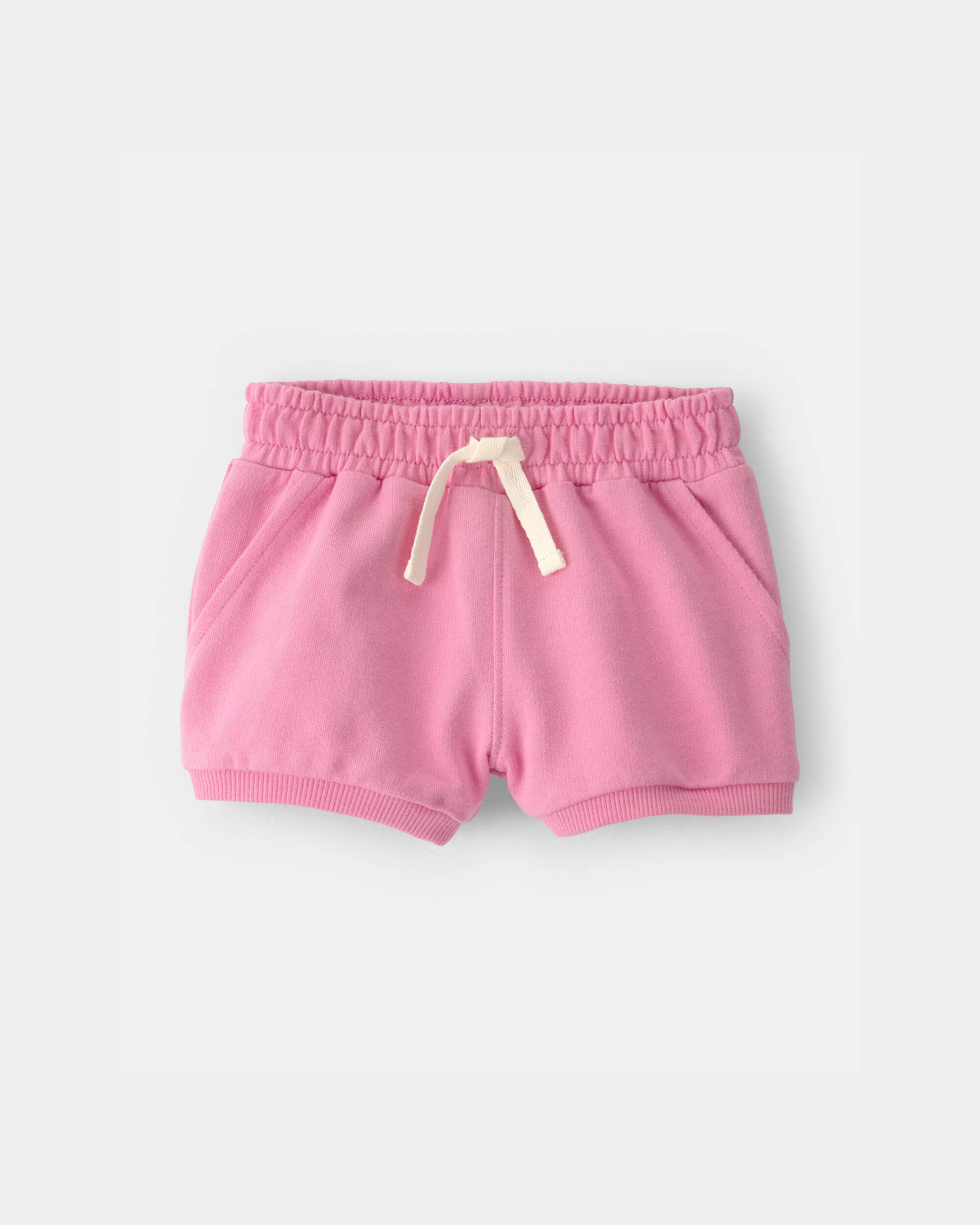 Baby Girl French Terry Shorts - Pink