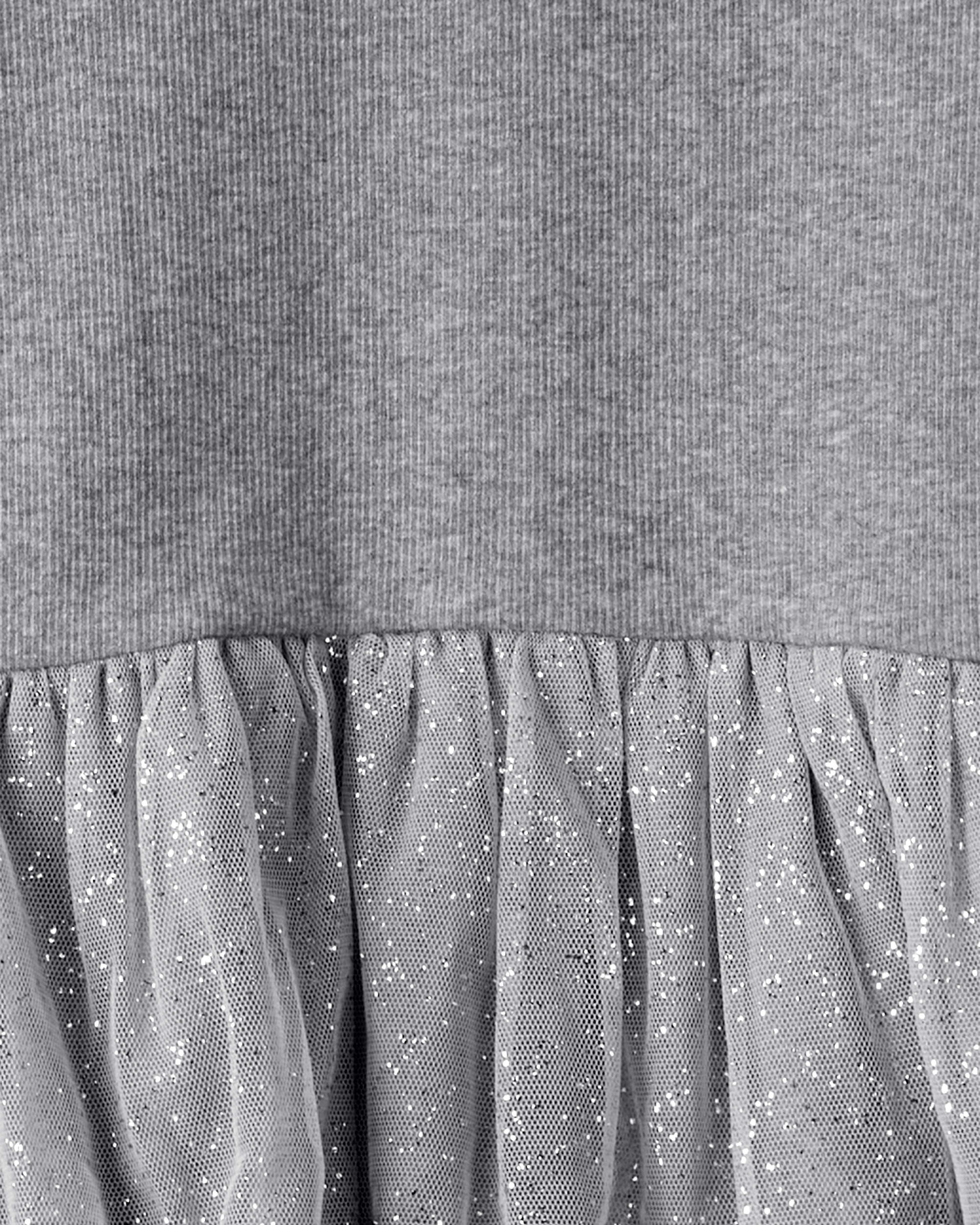 Girls 2-Piece Snowflake Print Long-Sleeve Tee & Pant Set - Grey