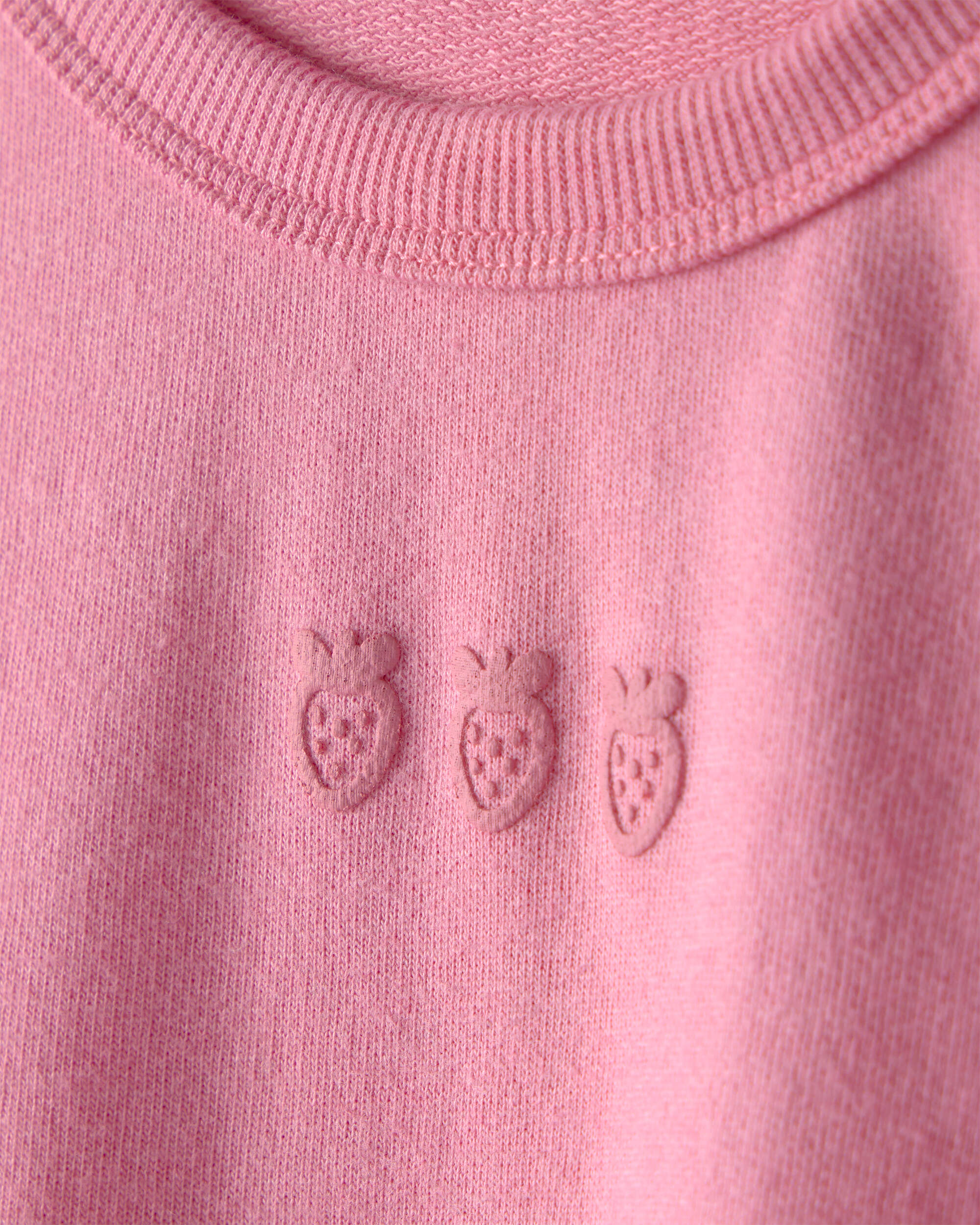 Toddler Girl Strawberry French Terry Pullover Sweatshirt - Pink