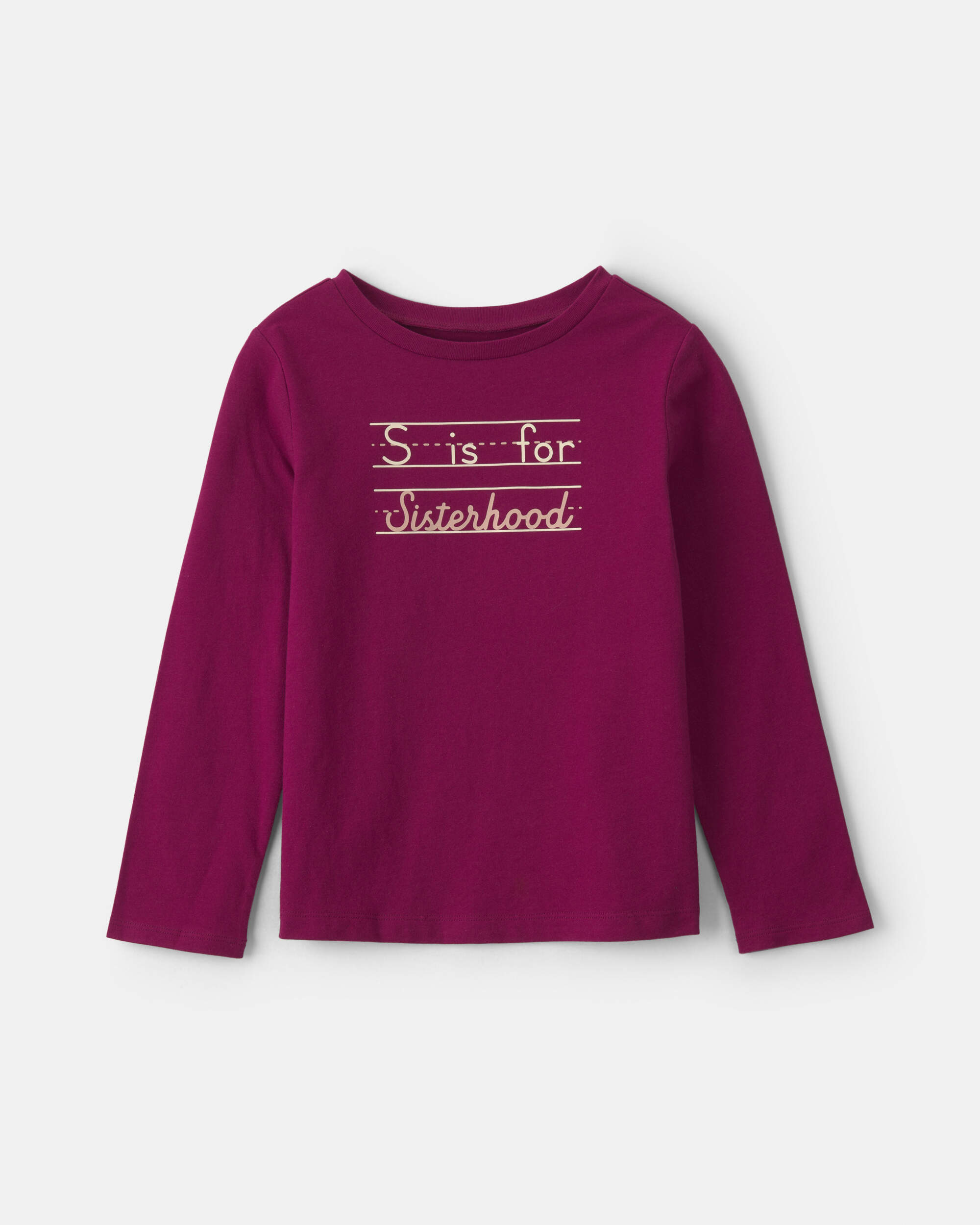 Girls Sisterhood Long-Sleeve Graphic Tee - Red