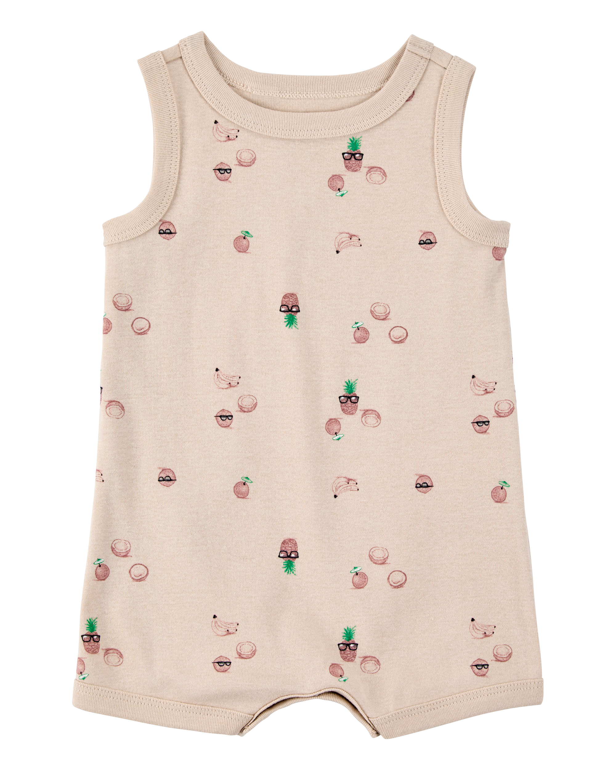 Baby Coconut Print Cotton Romper