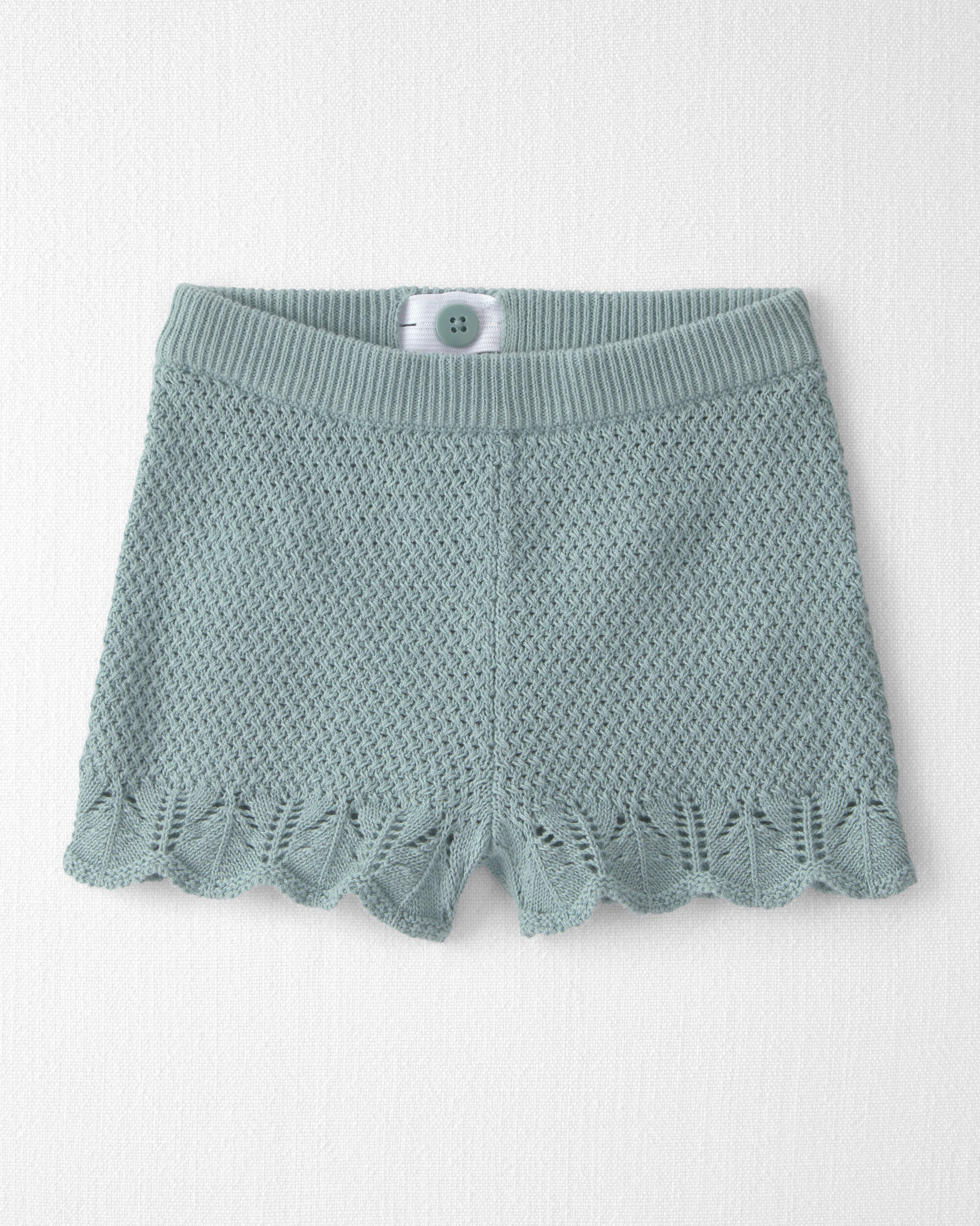 Baby Girl 2-Piece Organic Cotton Knit Top & Short Set