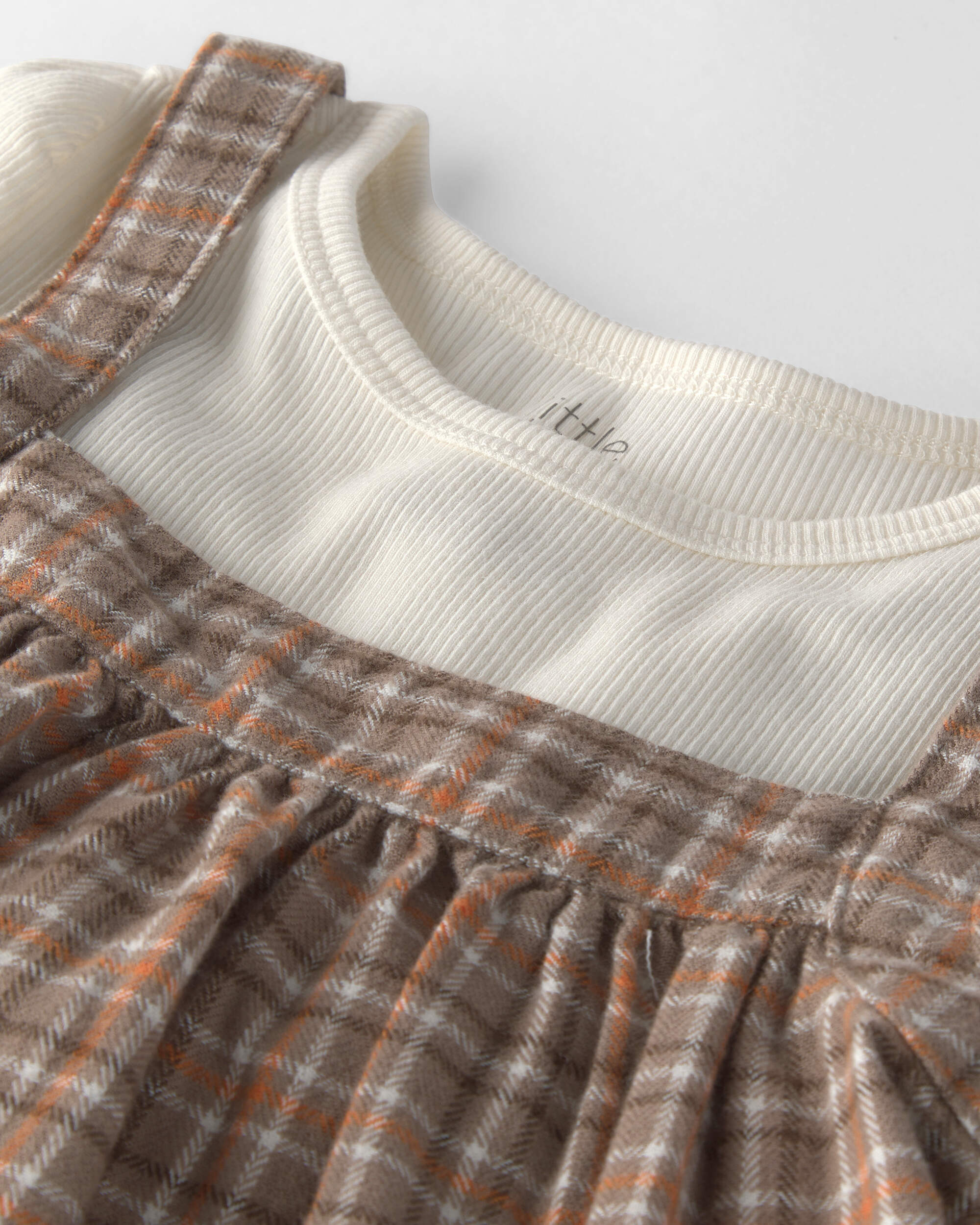 Toddler Girl 2-Piece Organic Cotton Herringbone Jumper Set
