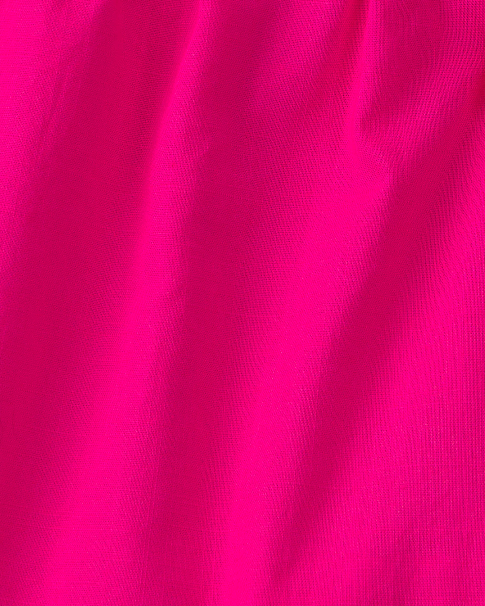 Girls Ruffle-Trim Shorts - Fuchsia
