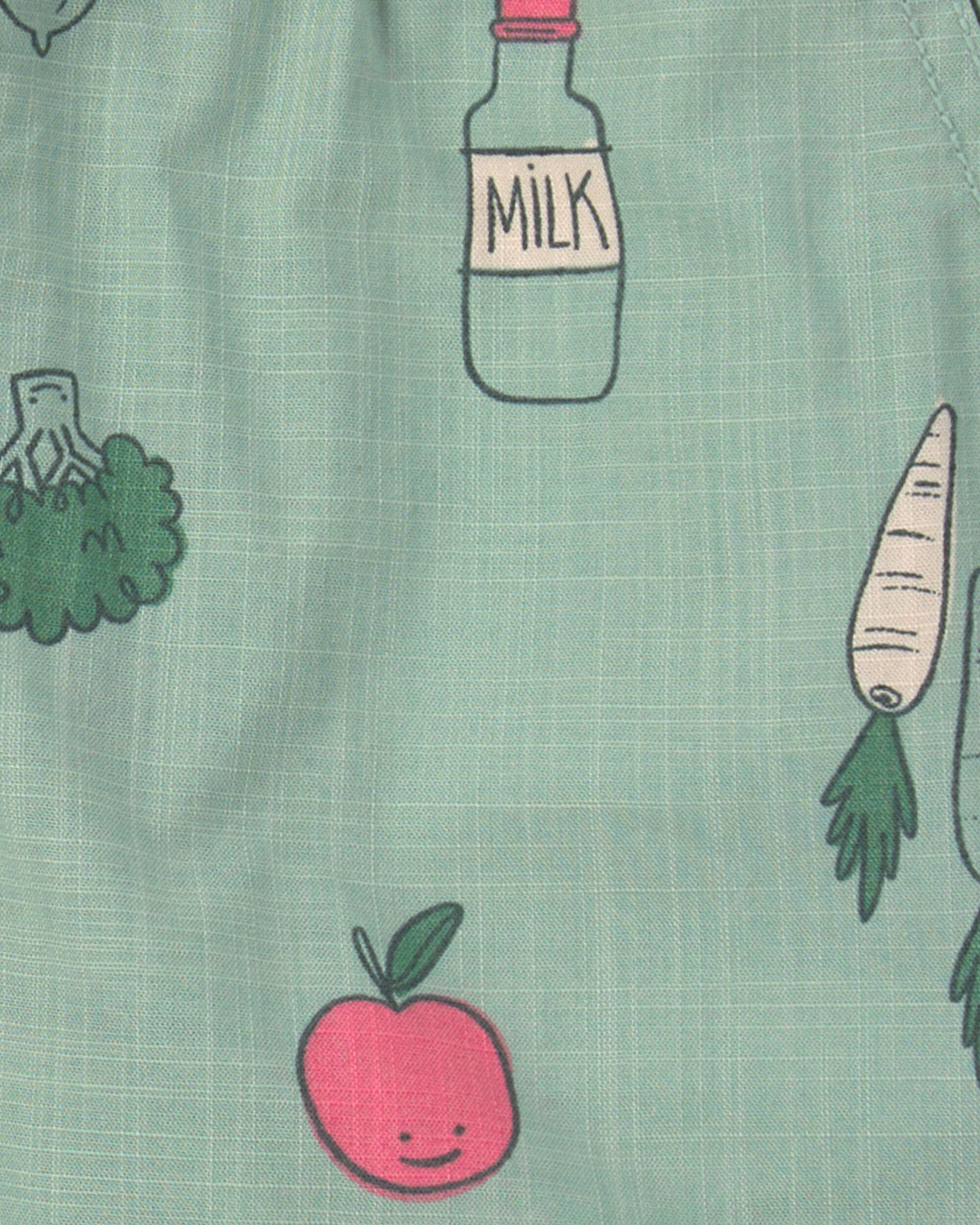 Toddler Boy Veggie Fruit Shorts - Green