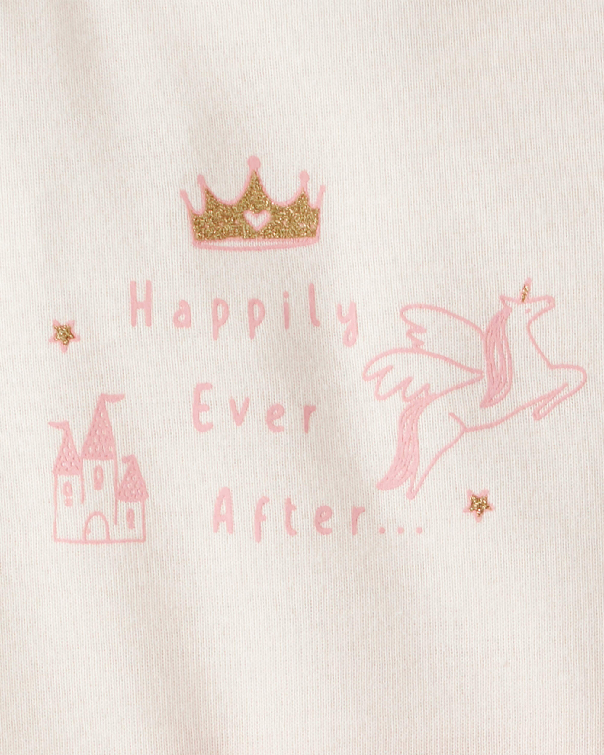 Baby Girl 3-Piece Unicorn Star Print Cotton Long-Sleeve Bodysuit & Pant Set - Pink/White