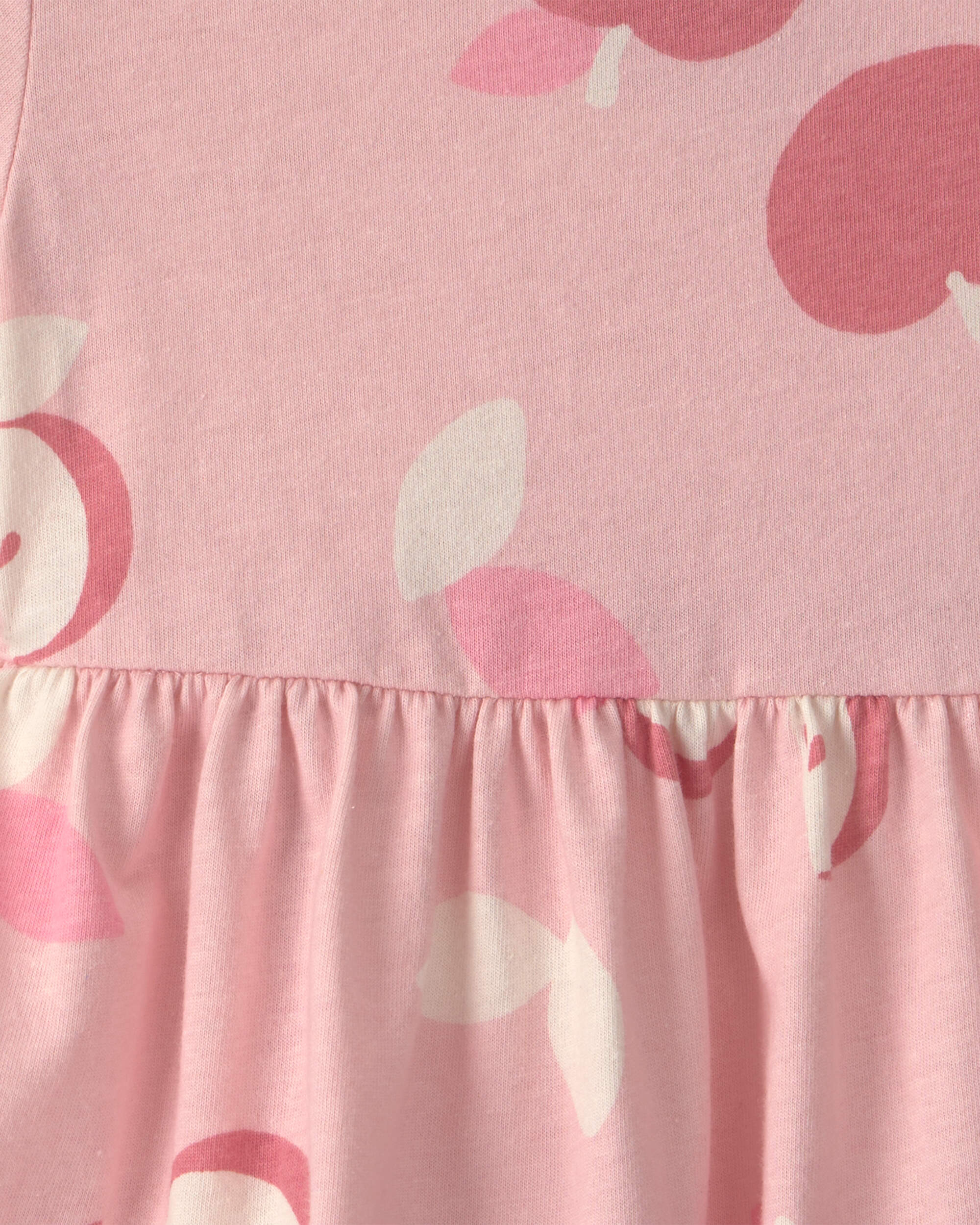 Baby Girl Apple Short-Sleeve Dress - Pink