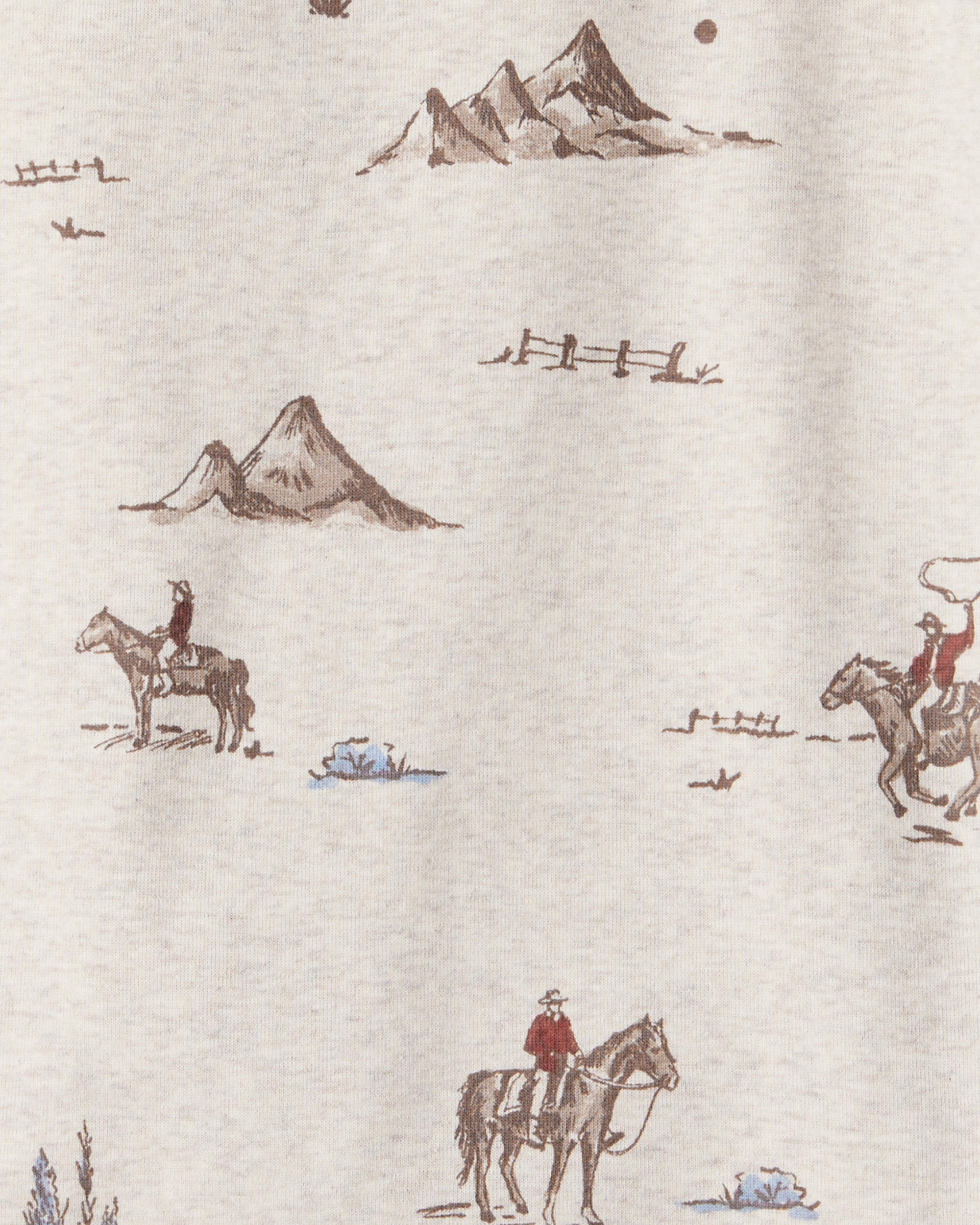 Kid Organic Cotton Pyjamas Western Rodeo Print