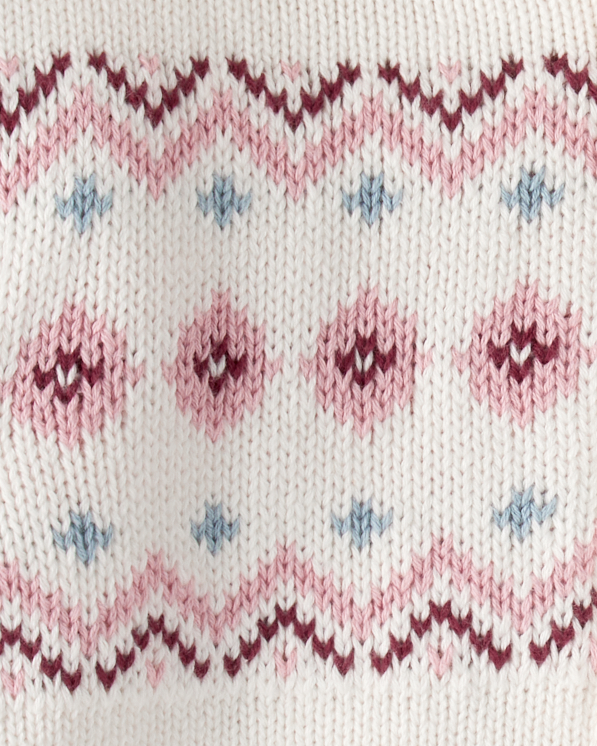 Toddler Girl Organic Cotton Fair Isle Sweater Knit