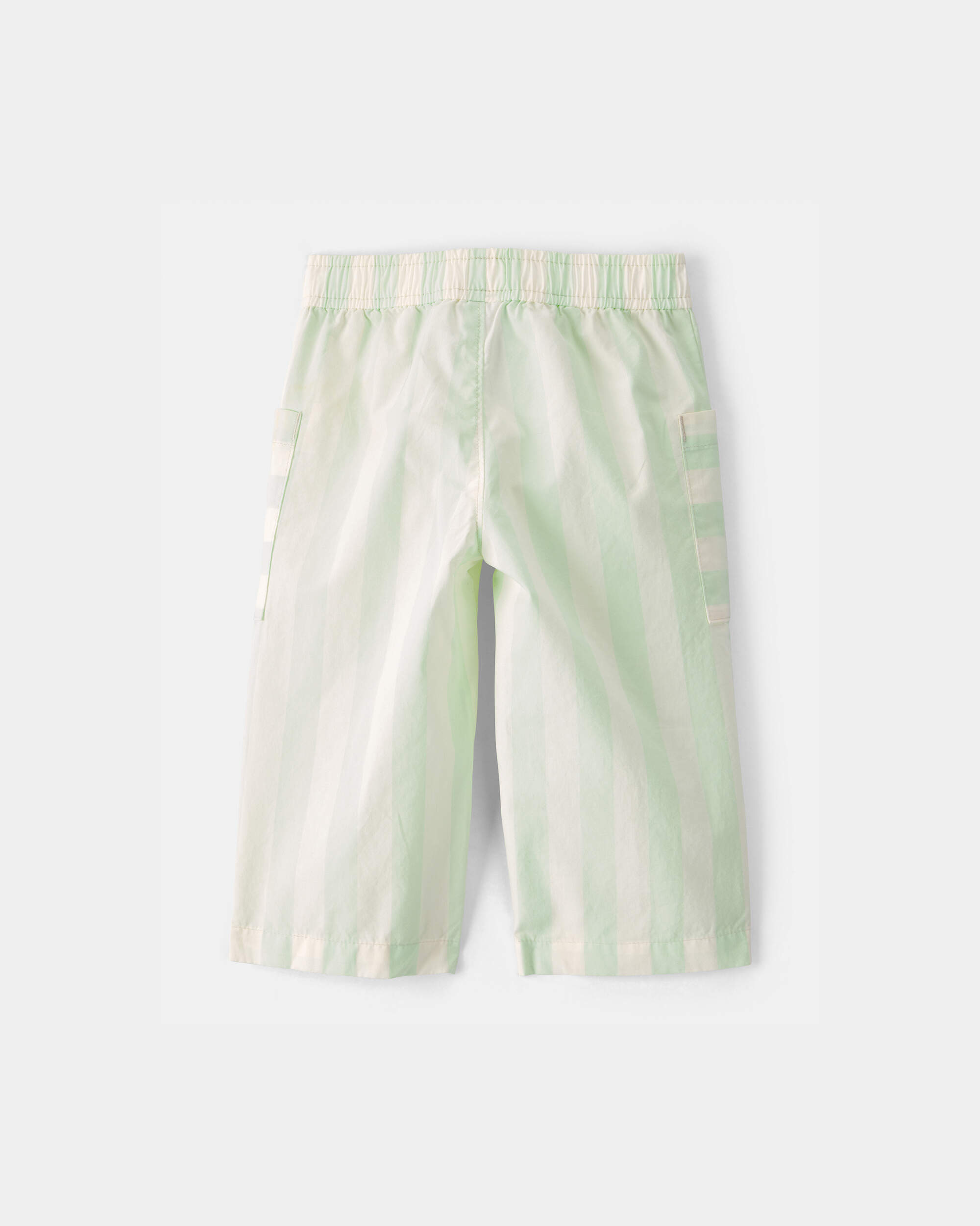 Baby Girl Striped Pants - Green/Ivory