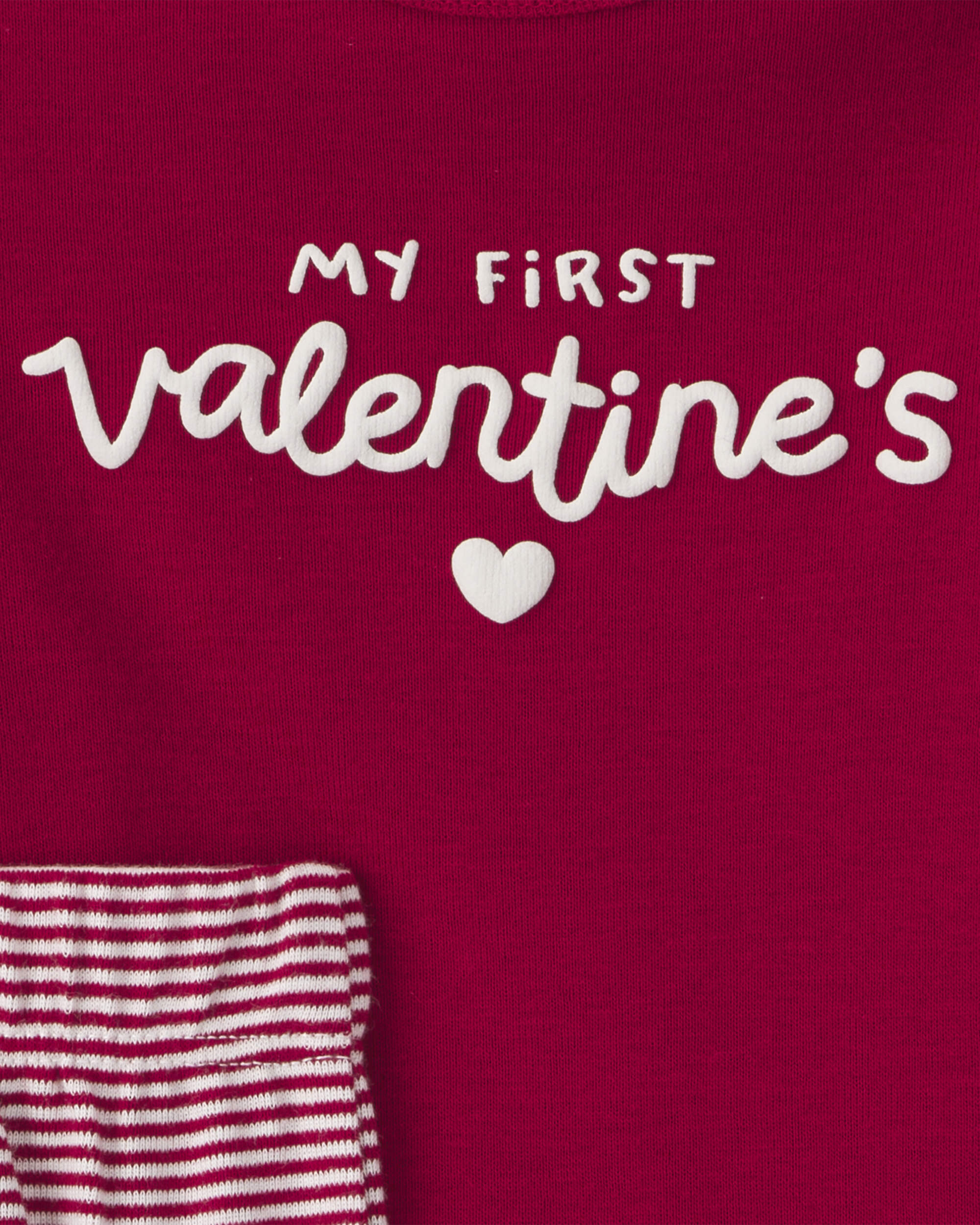 Baby 2-Piece 'My First Valentine's' Long-Sleeve Bodysuit & Pant Set - Red