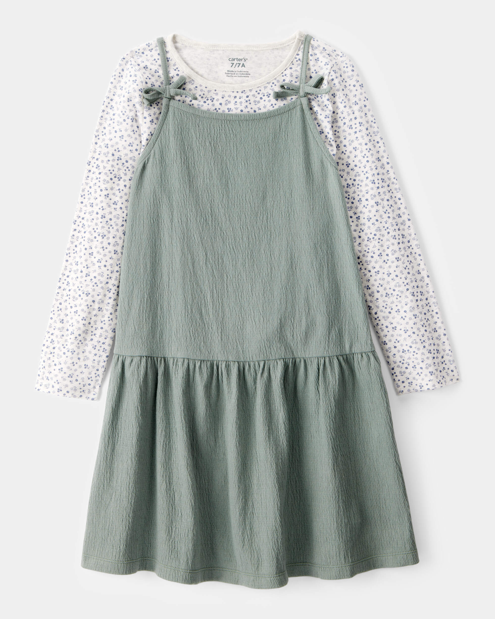 Kid 2-Piece Floral Tee & Tank Dress