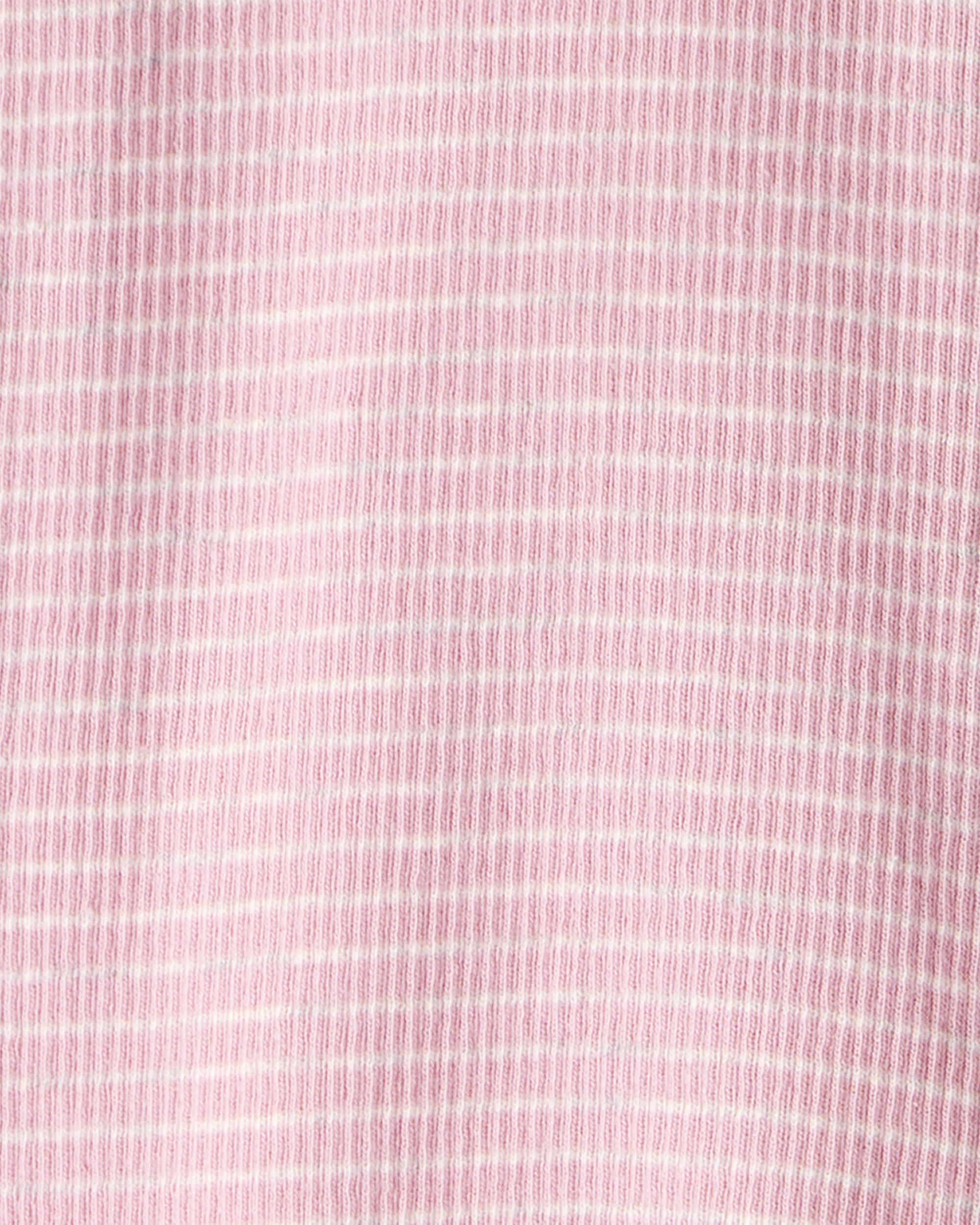 Baby Girl Organic Cotton Sleep & Play Pink Stripes