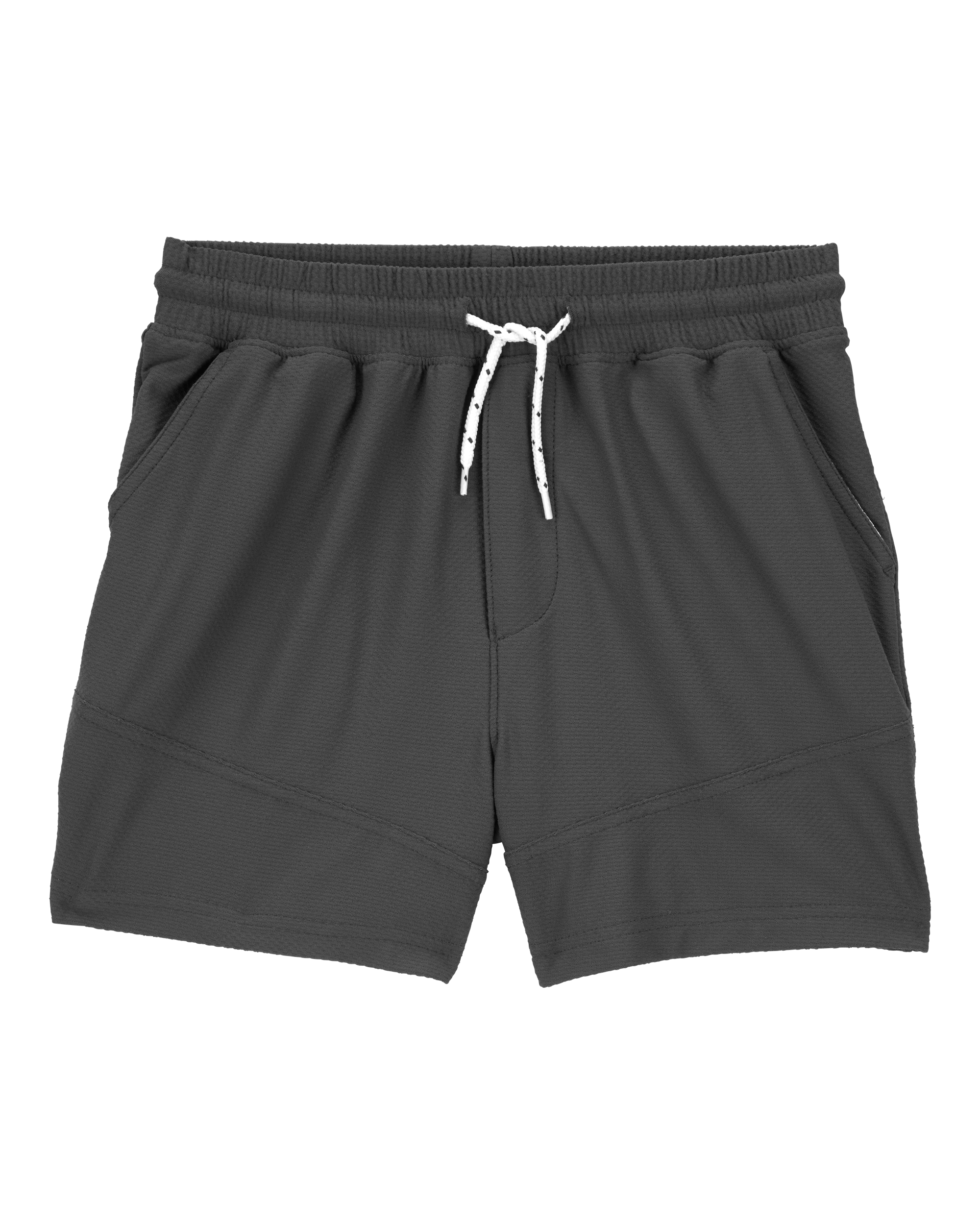 Boys Solid Cotton Blend Shorts - Gray