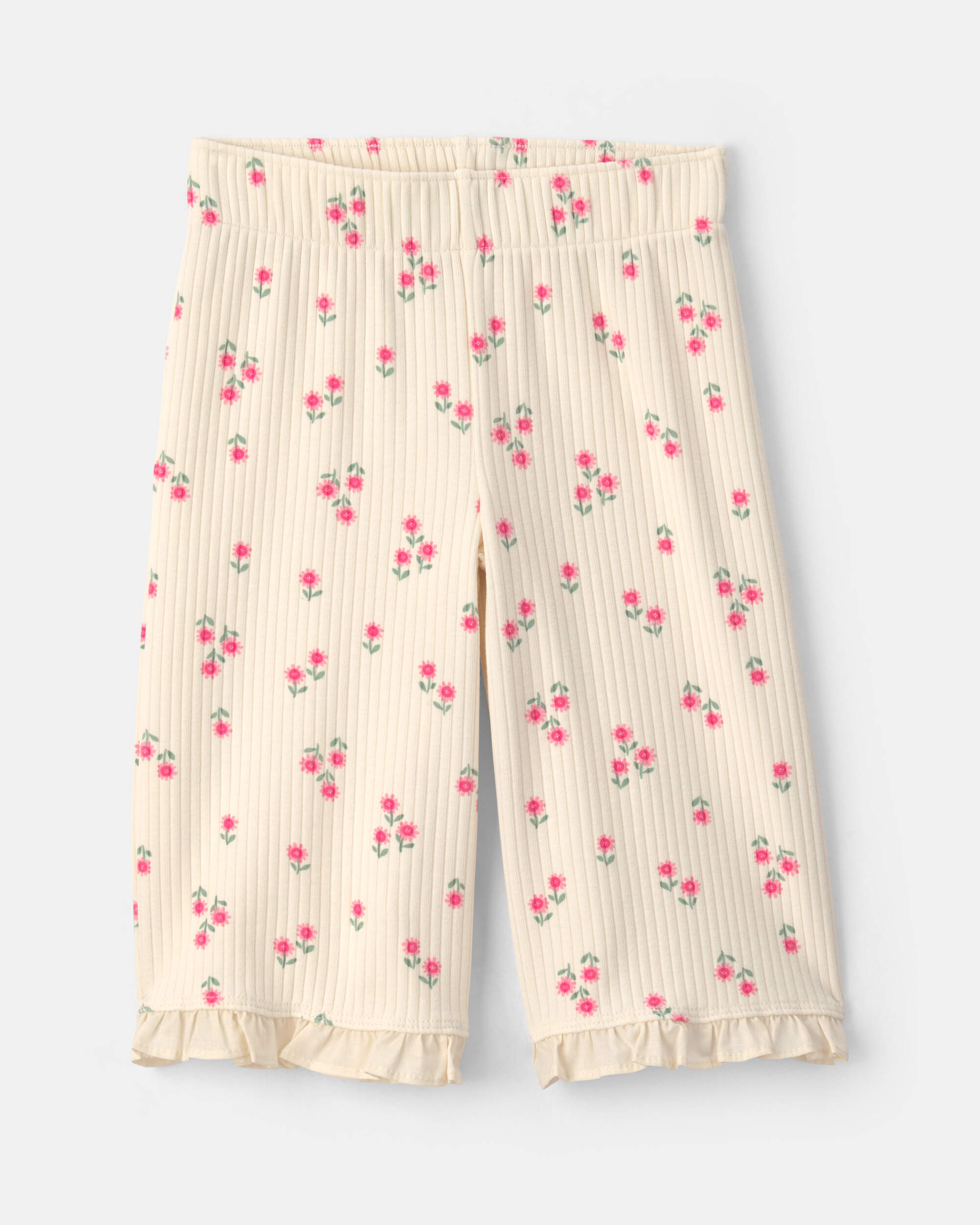 Baby Girl 2-Piece Short-Sleeve Top & Pant Set – Cream