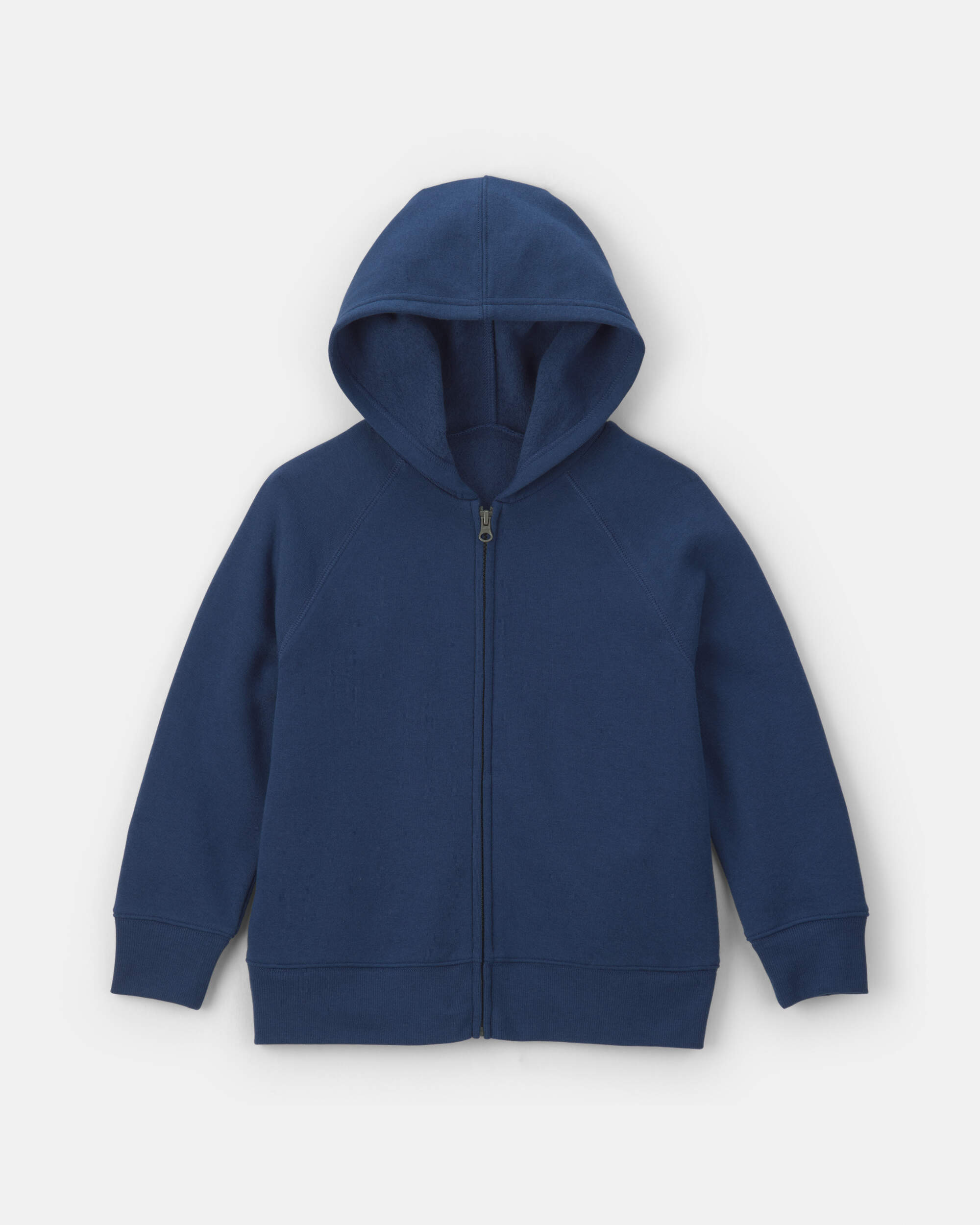 Boys Fleece Zip-Up Hoodie - Navy Blue