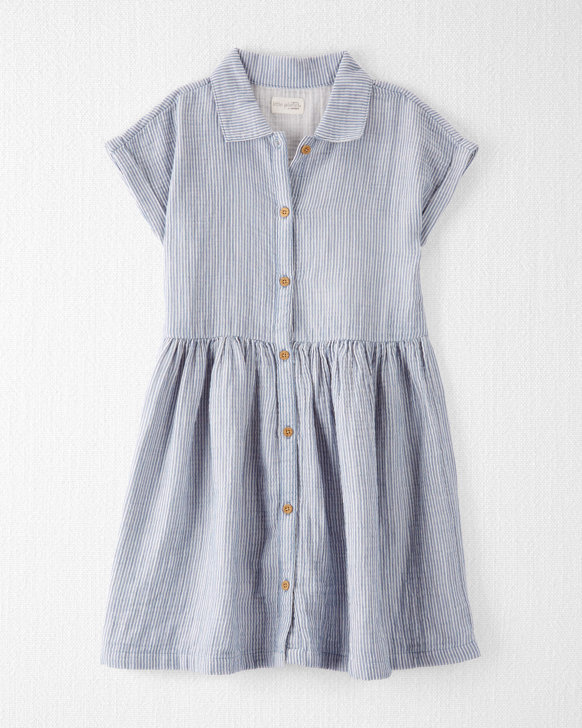 Kid Organic Cotton Gauze Striped Dress
