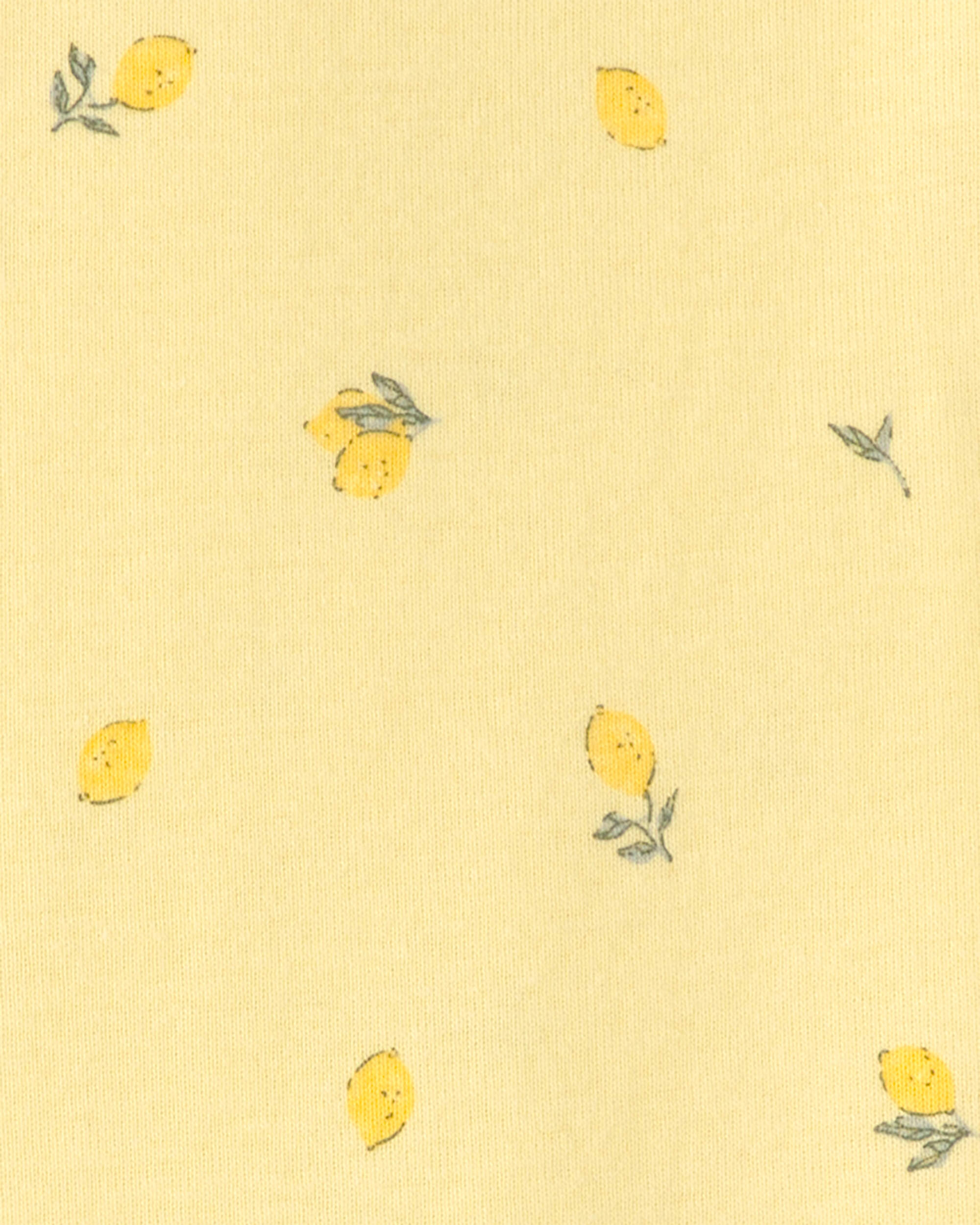 Toddler Lemon 100% Cotton Snug Fit 1-Piece Pyjama Set - Yellow