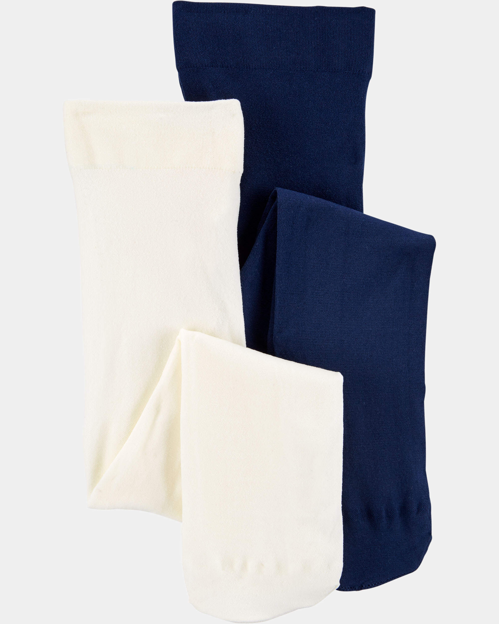 Baby Girl 2-Pack Tights - Navy/Ivory