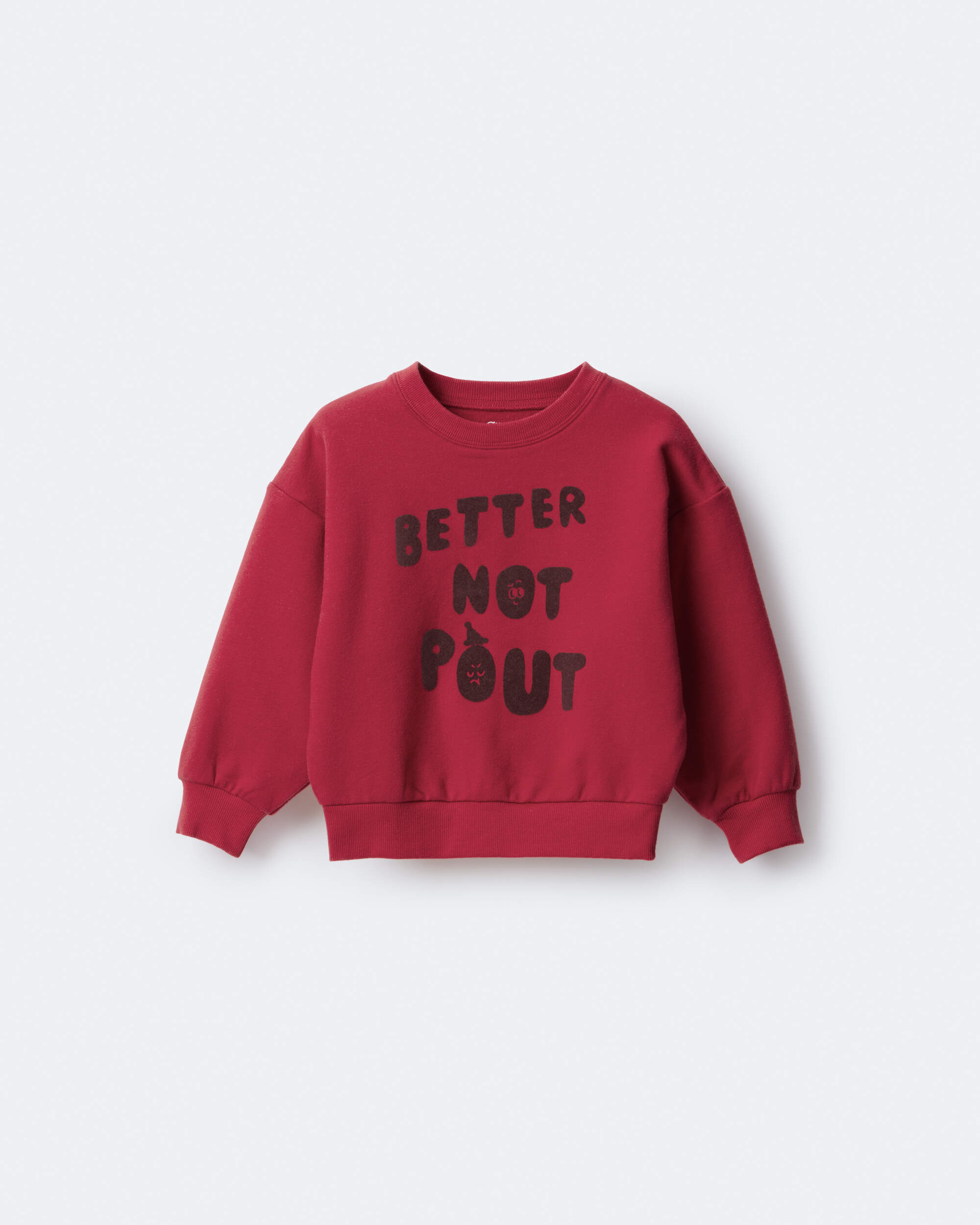 Toddler 'Better Not Pout'  Dolman-Sleeve Sweatshirt - Red