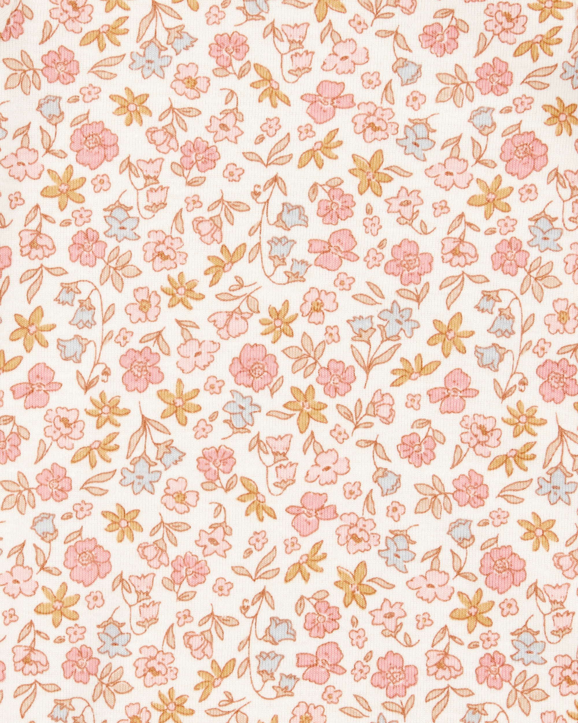 Baby Girl 5-Pack Floral Bunny Short-Sleeve Cotton Bodysuits