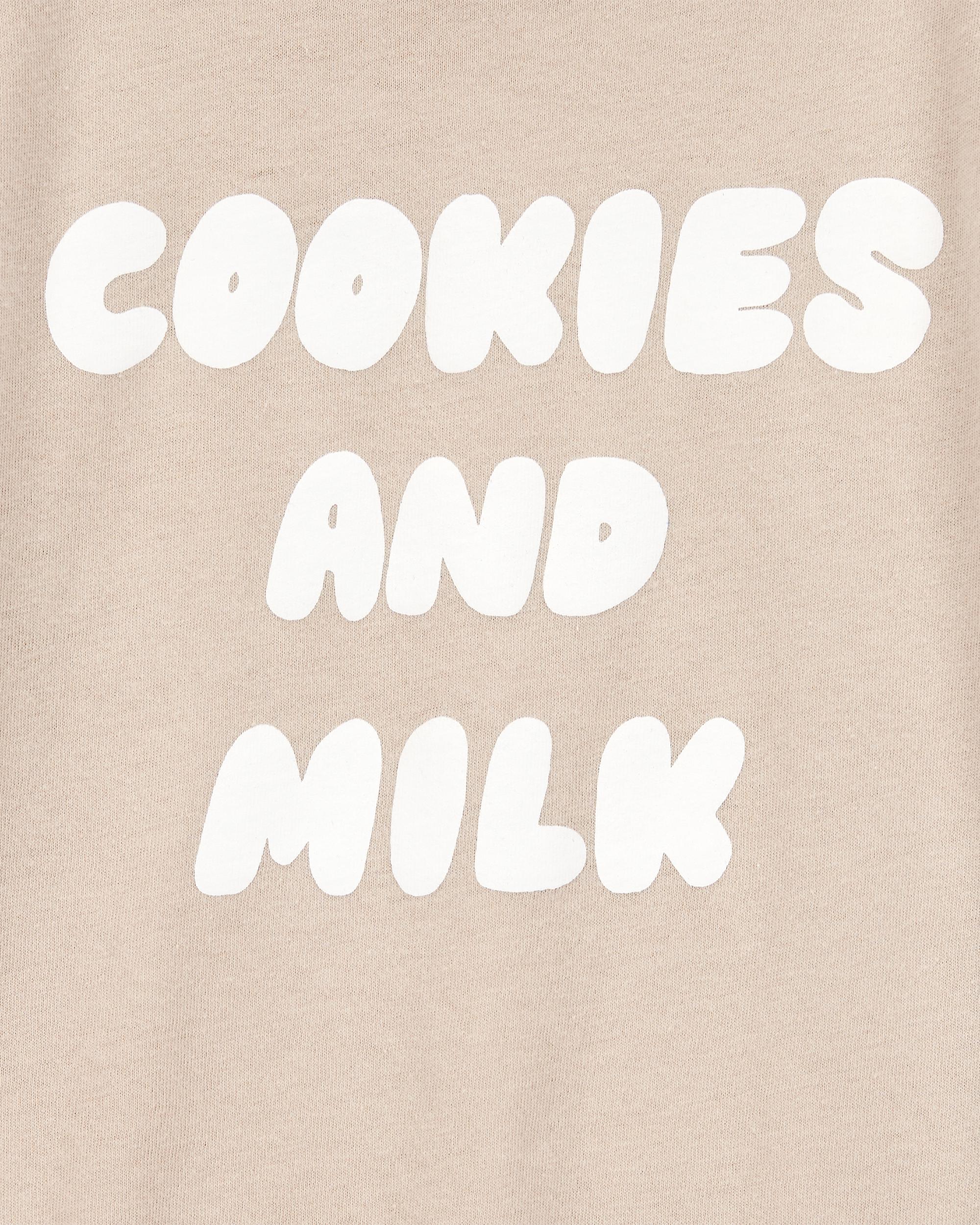 Toddler Boy Cookies & Milk Short-Sleeve Graphic Tee - Khaki