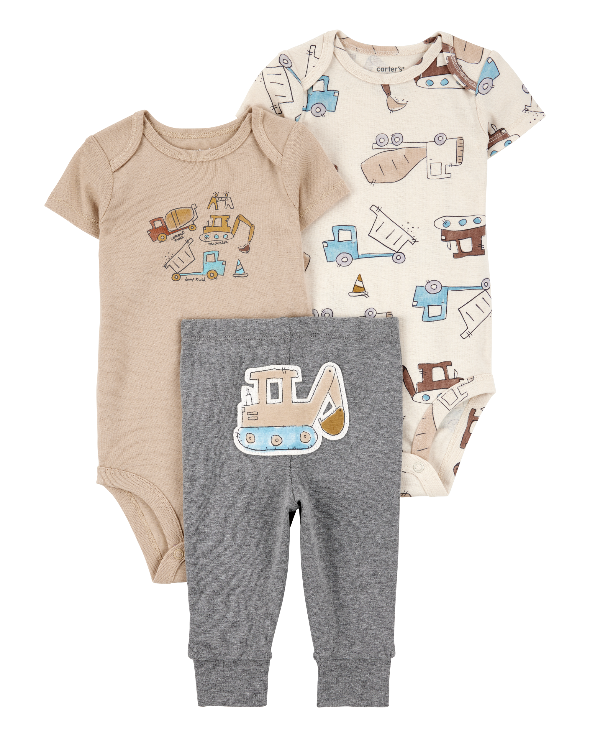 Baby 3-Piece Construction Little Character Set