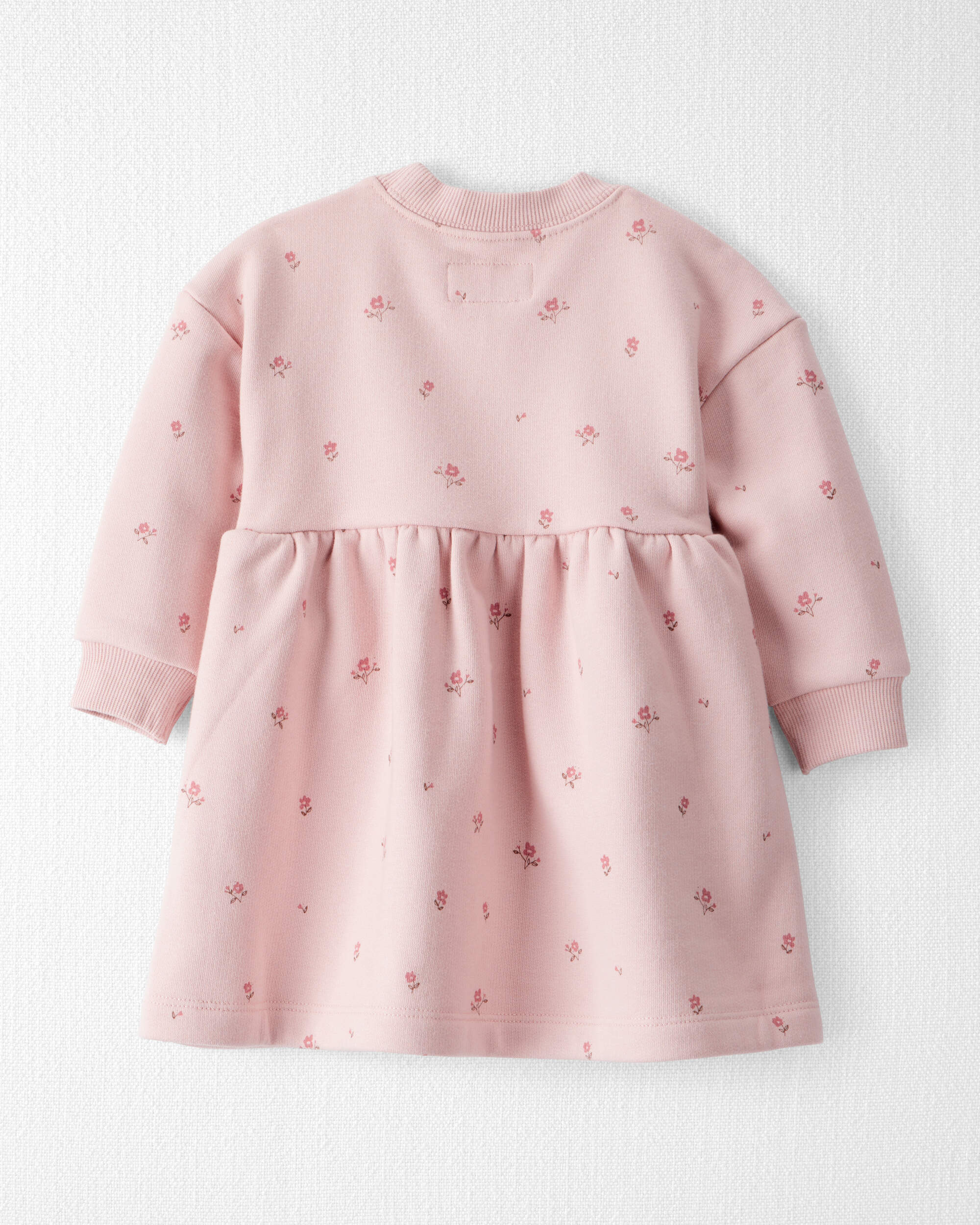Baby Girl French Terry Dress Made with Organic Cotton Blush Petals Print