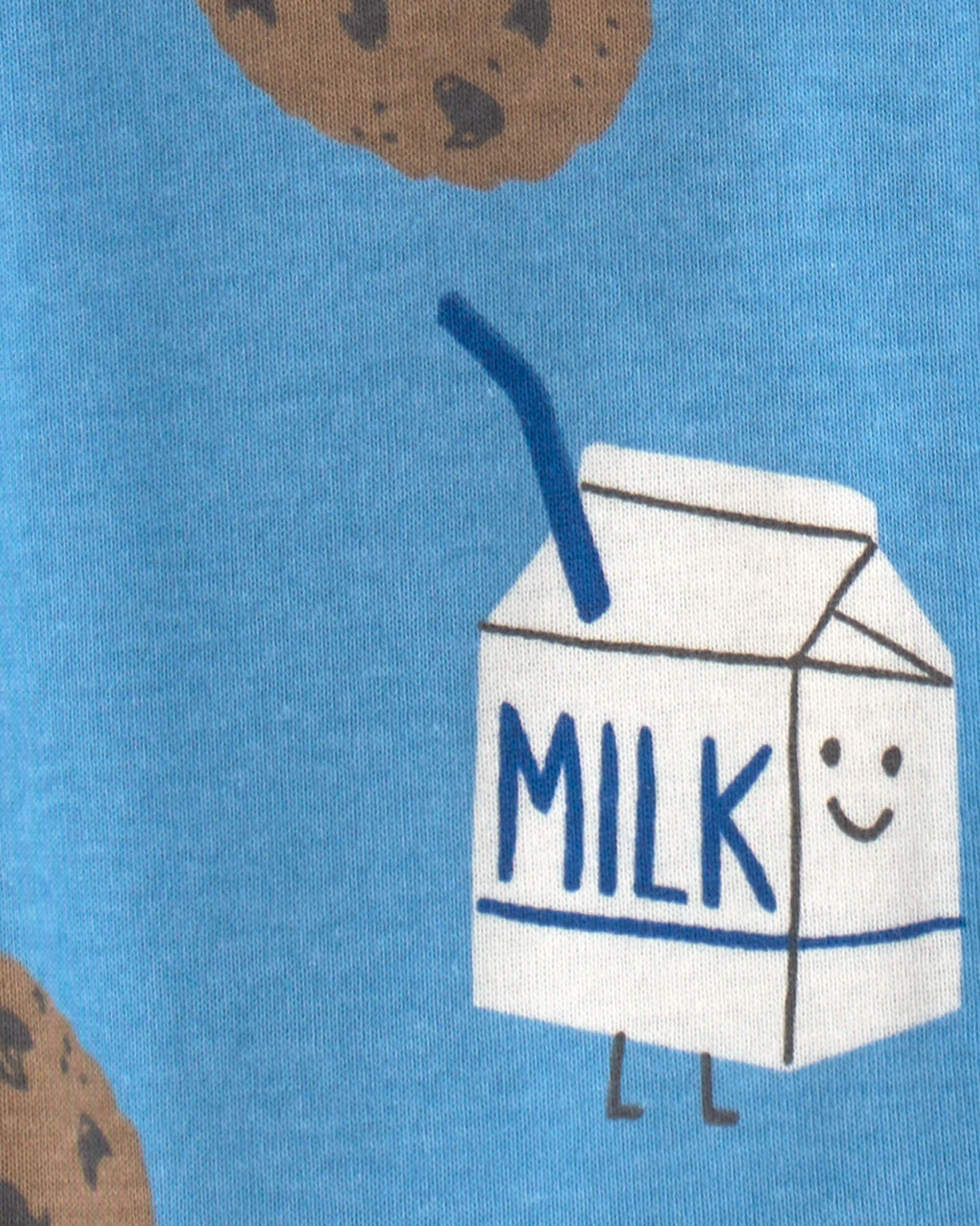 Baby Boy 1-Piece Milk & Cookies Snug Fit Pyjama - Blue
