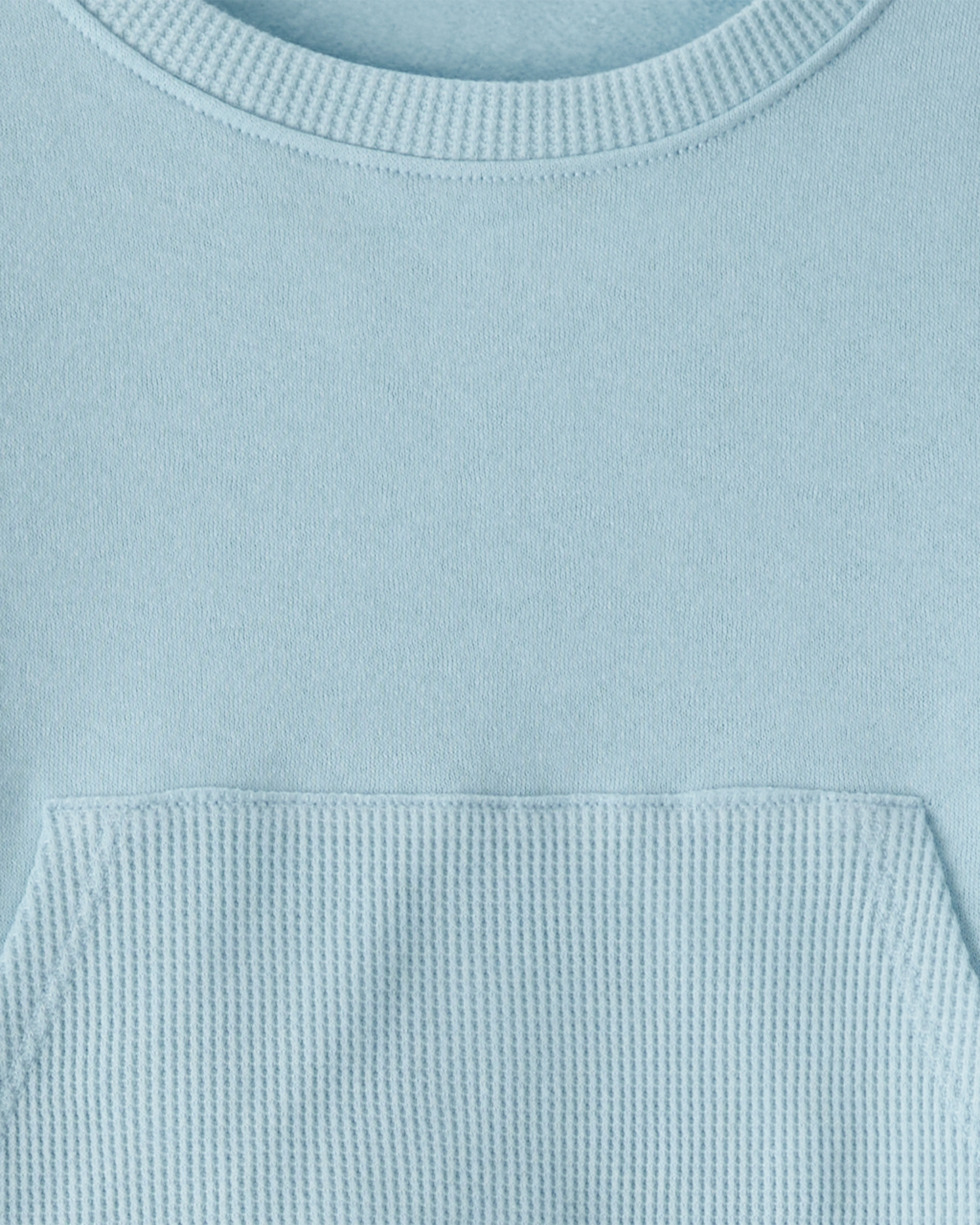 Girls Thermal Sweatshirt & Flared Pant Set - Blue