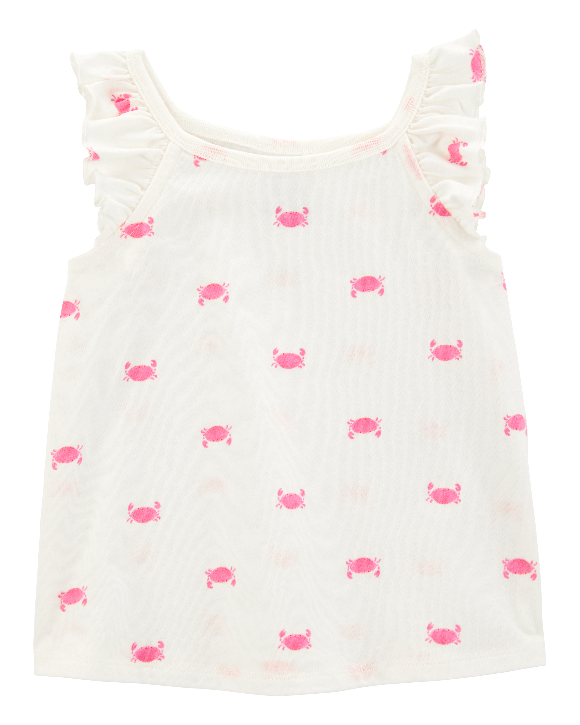 Baby Crab Print Tank Top - Ivory