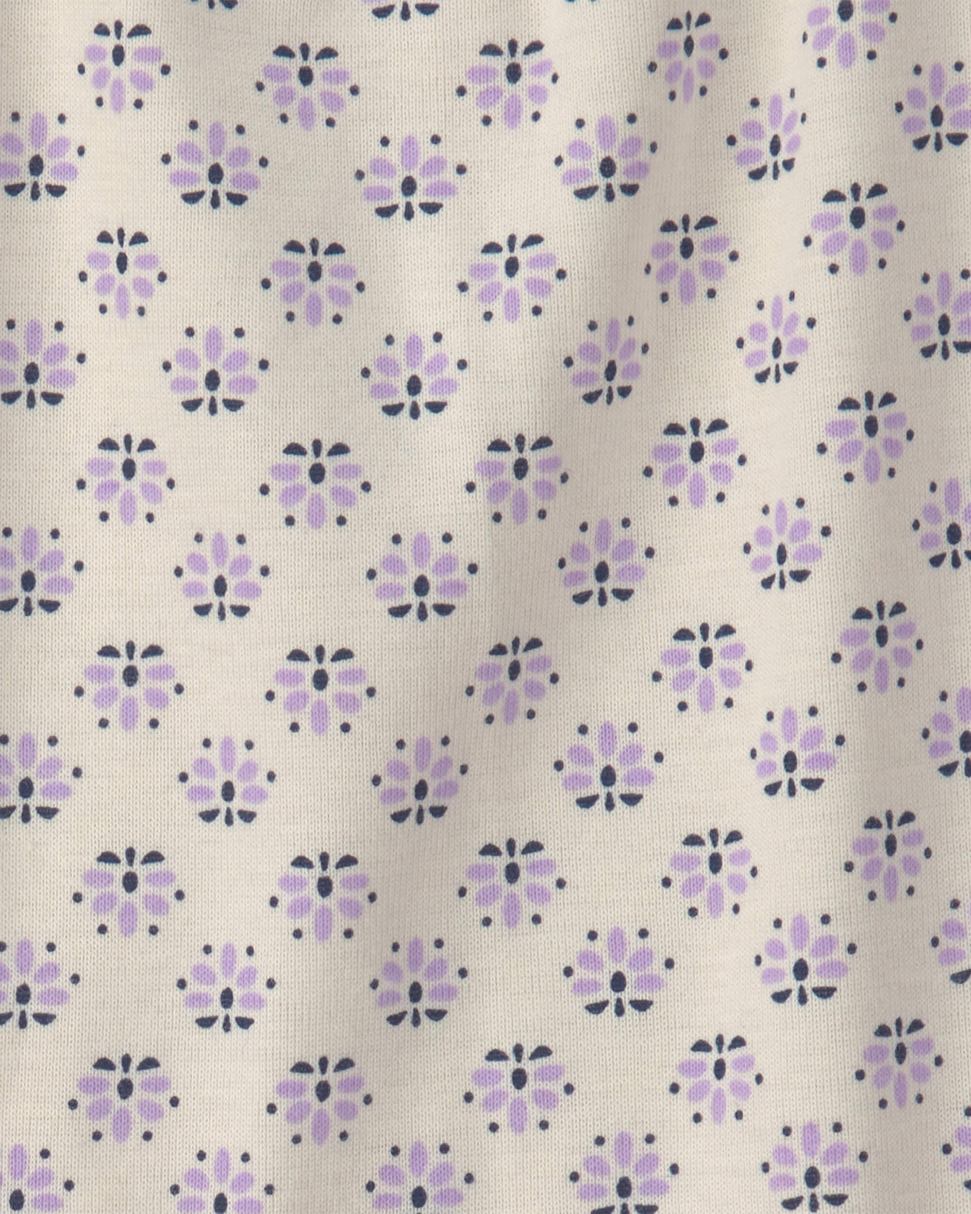 Baby 2-Piece Bodysuit & Short Set - Purple/Ivory