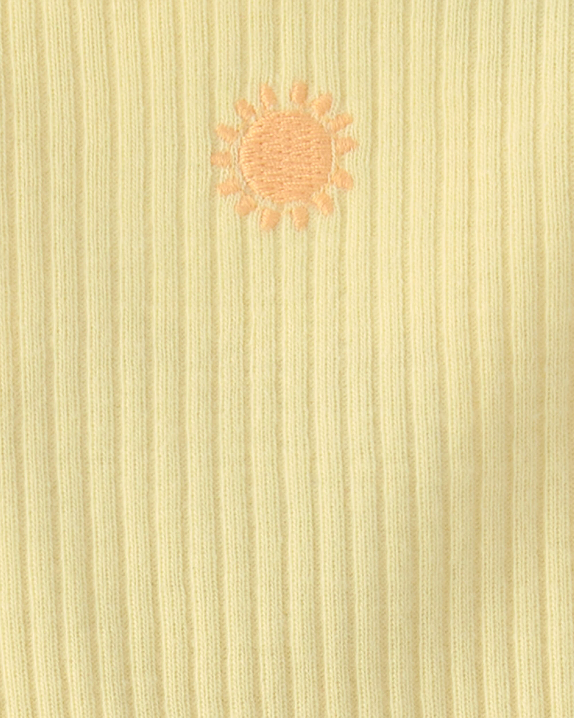 Baby Girl Sunshine Short-Sleeve Bodysuit Dress - Yellow