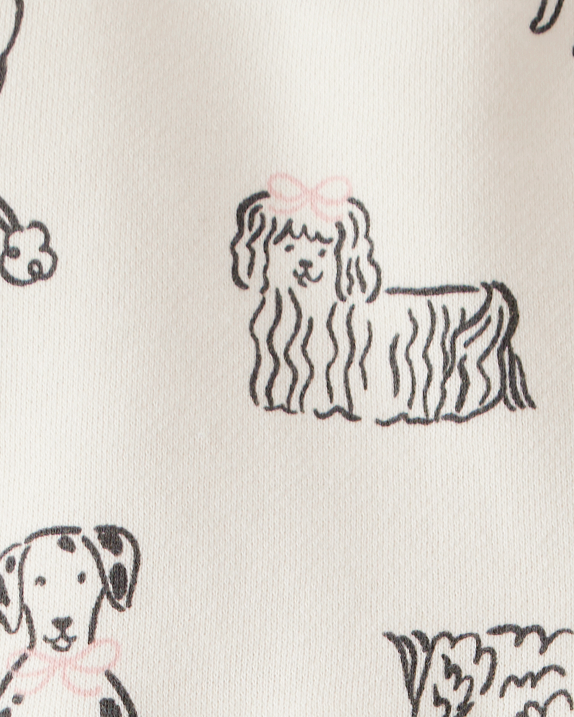 Baby Girl DayDream Fleece Puppy Knit Dress - Ivory