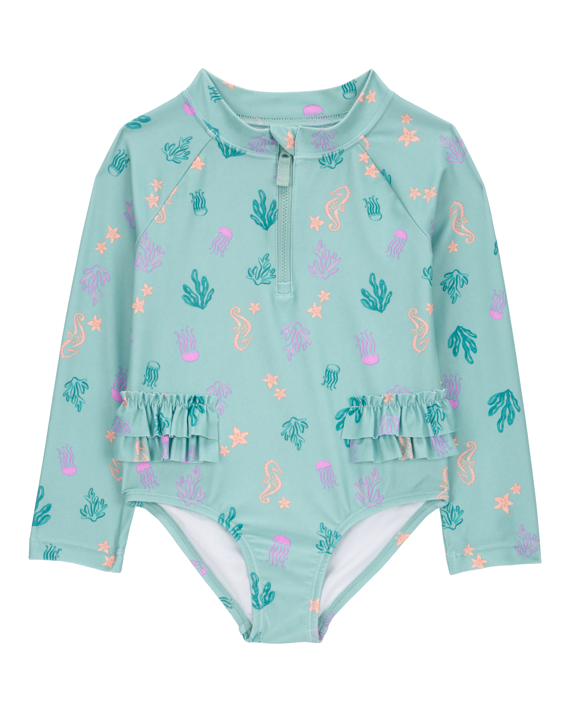 Toddler 1-Piece Coral Print Rashguard