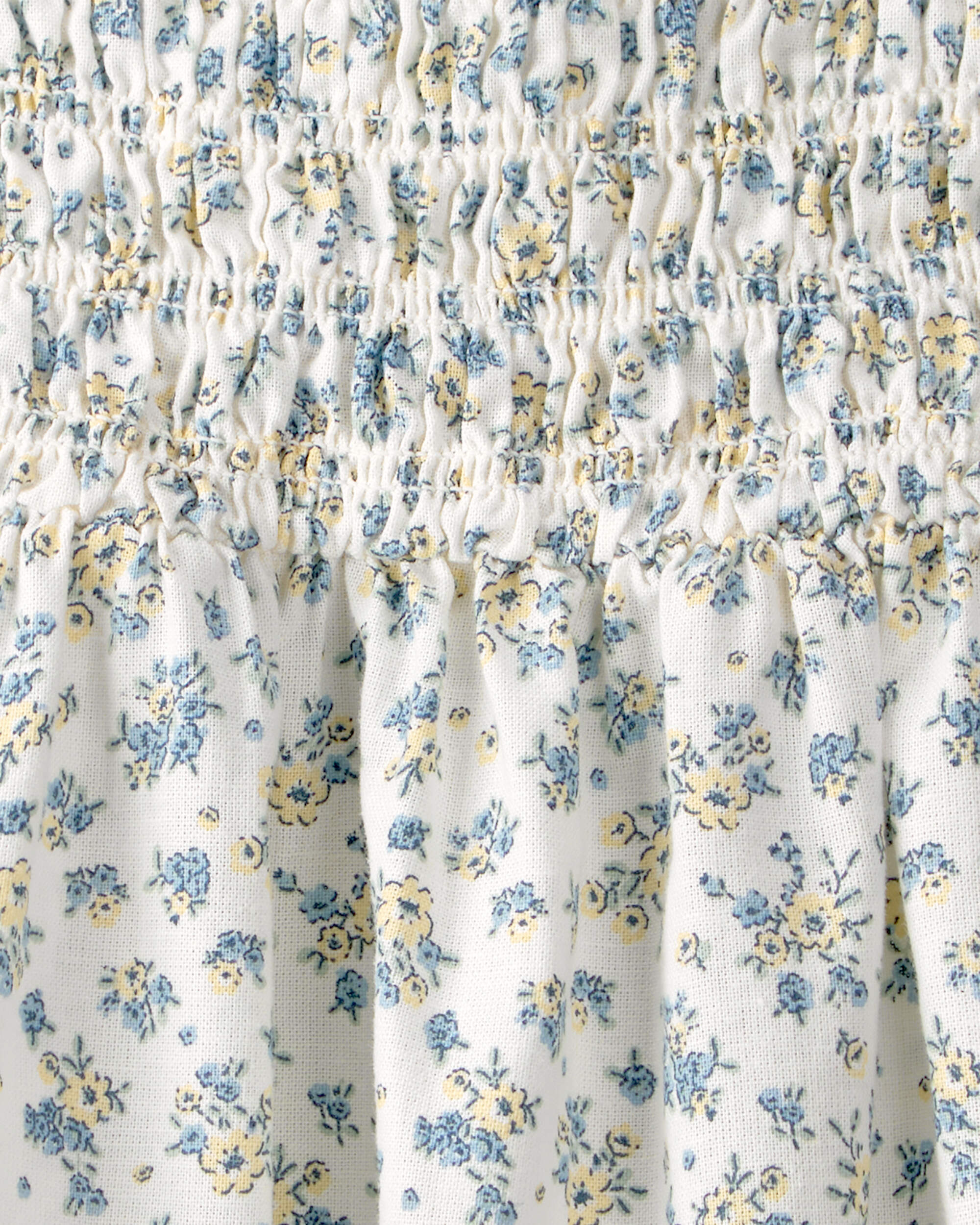 Toddler Girl Smocked Dress Made with Organic Cotton Spring Bloom Print