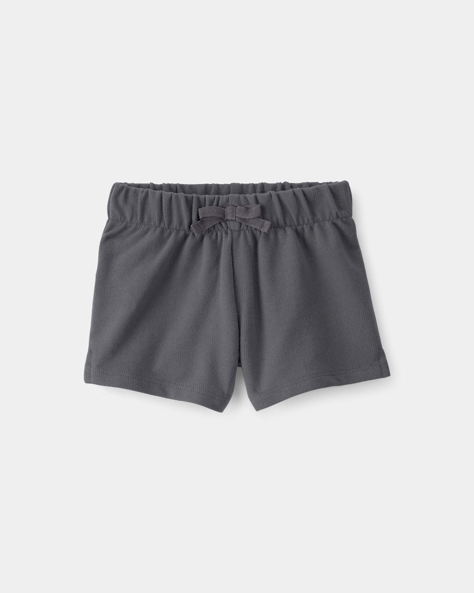 Baby Girl French Terry Shorts - Grey