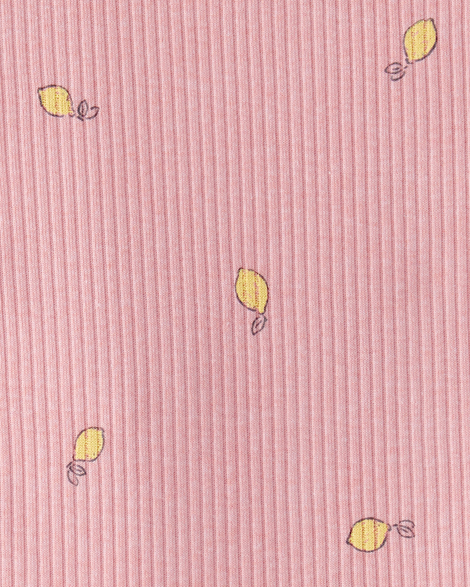 Baby Girl Lemon Bodysuit & Pant Set - Pink