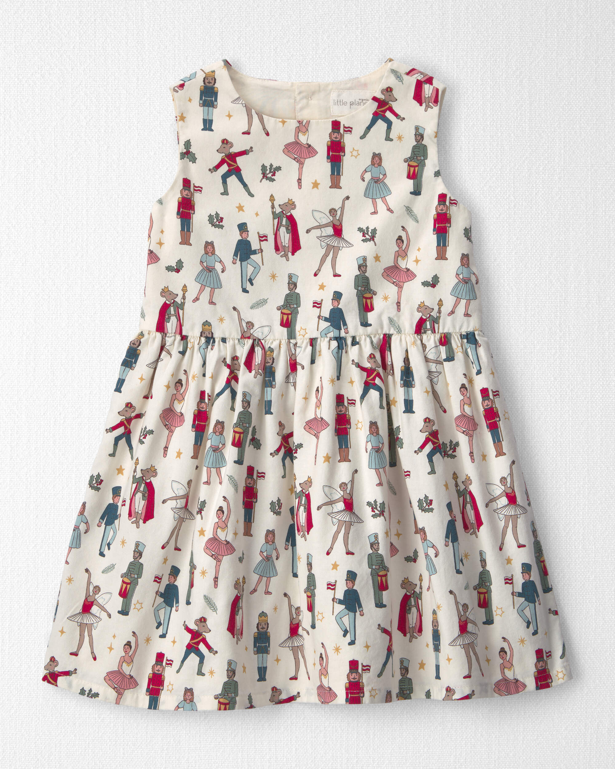 Toddler Girl 2-Piece Organic Cotton Cardigan Dress Set Nutcracker